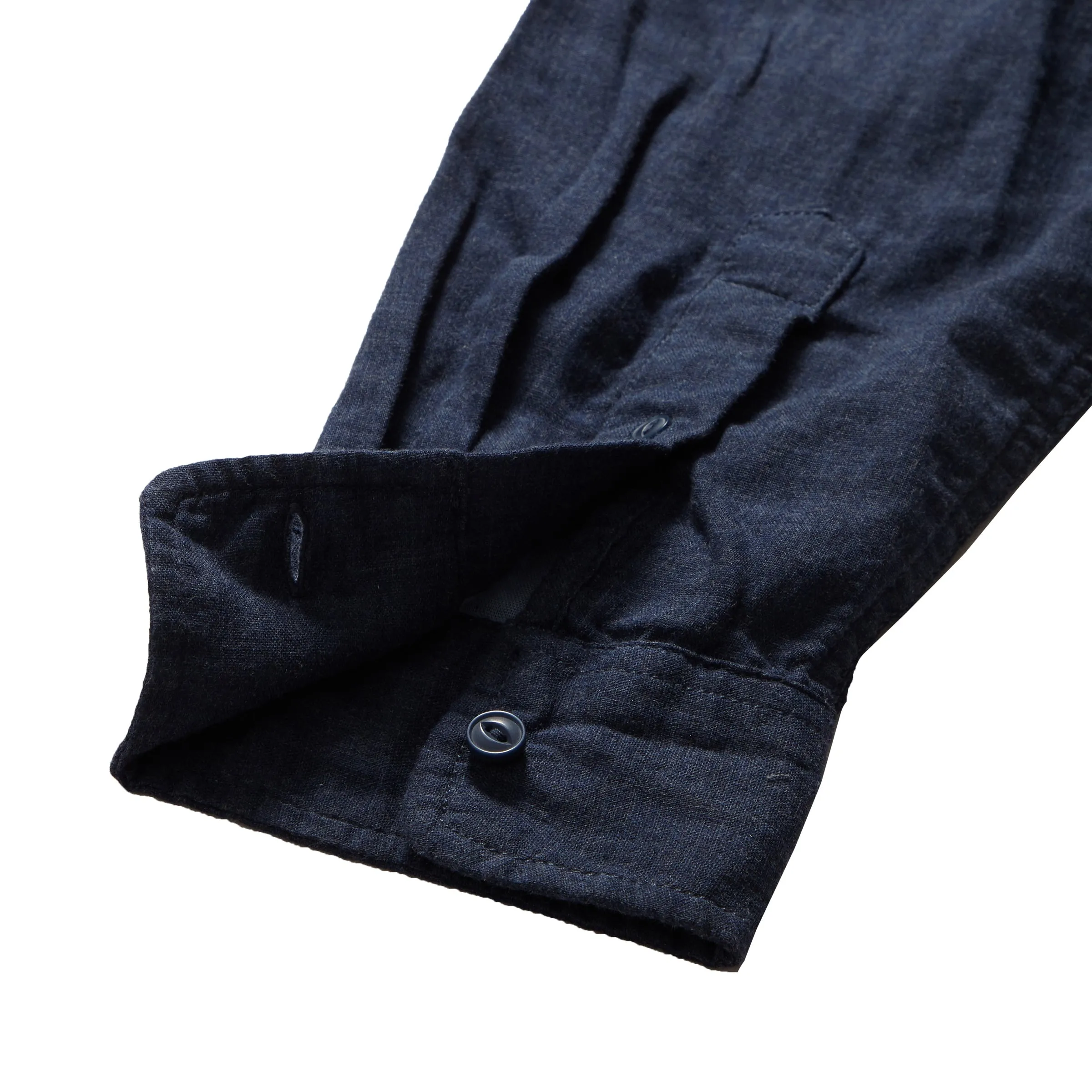 Light Stretch Hattox Double Cloth Shirt - Navy Heather