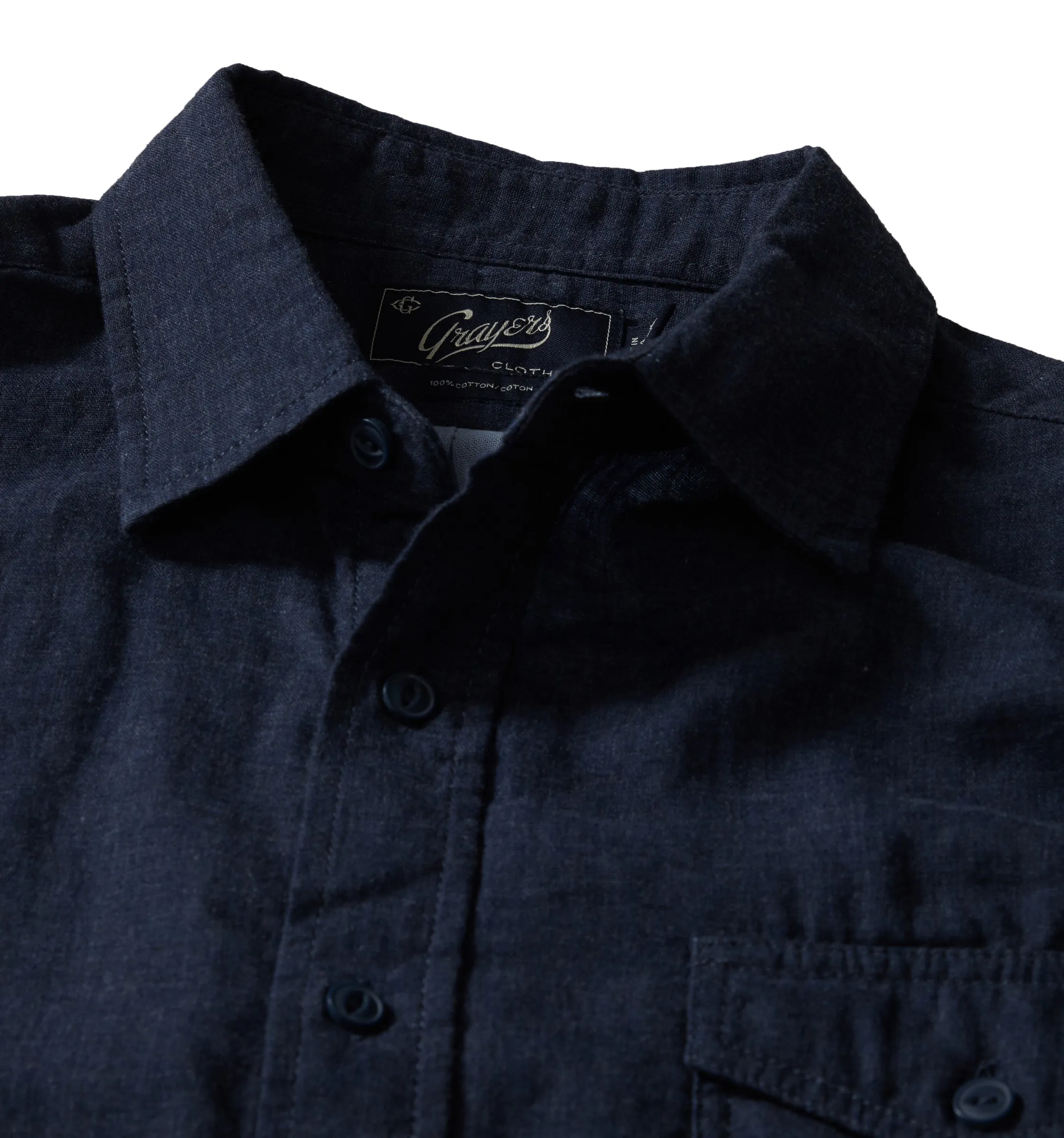 Hattox Double Cloth Shirt - Navy Heather Chic And Comfortable Fade Resistant Dye