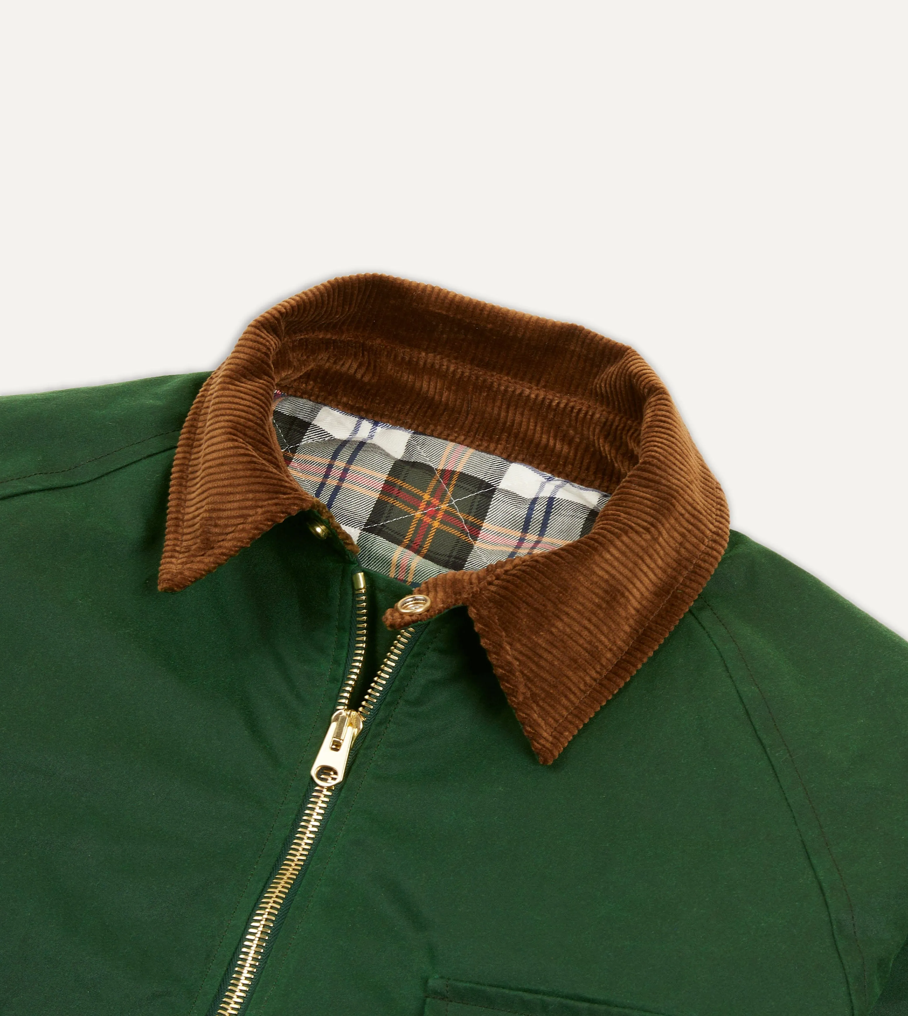 Durable Water Repellent Green Waxed Coverall Jacket