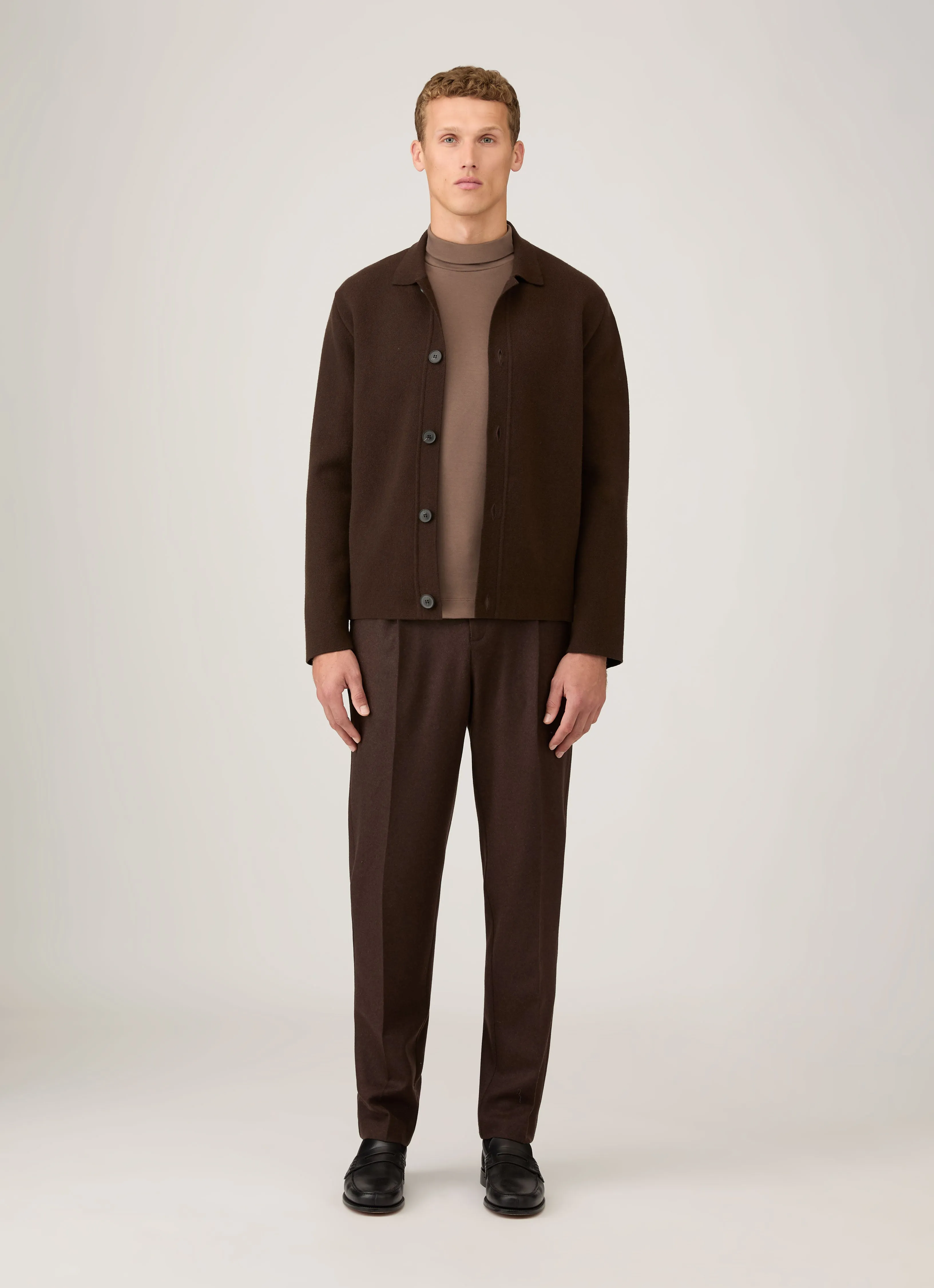 shopping Men's Roll Neck Heavyweight T-shirt in Bark