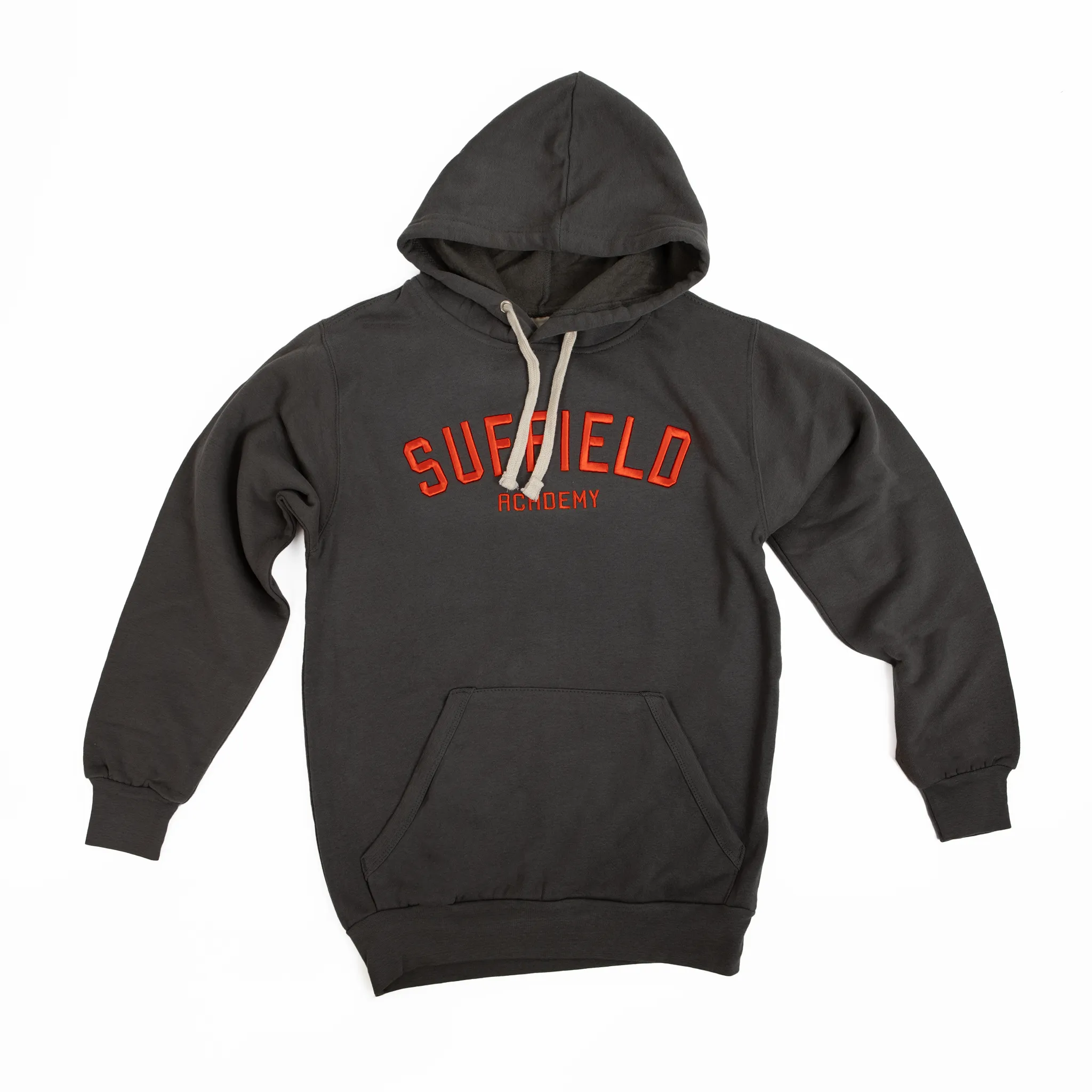 MV Sport Granite Hoodie Orange Suffield Academy Embroidery No pockets