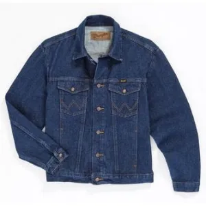 Anti Pilling Surface Recycled Material Construction Wrangler Men's Cowboy Cut Unlined Denim Jacket