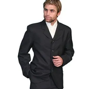 SeamlessBonding Wahmaker Men's Wool Blend Gentleman's Coat- Black