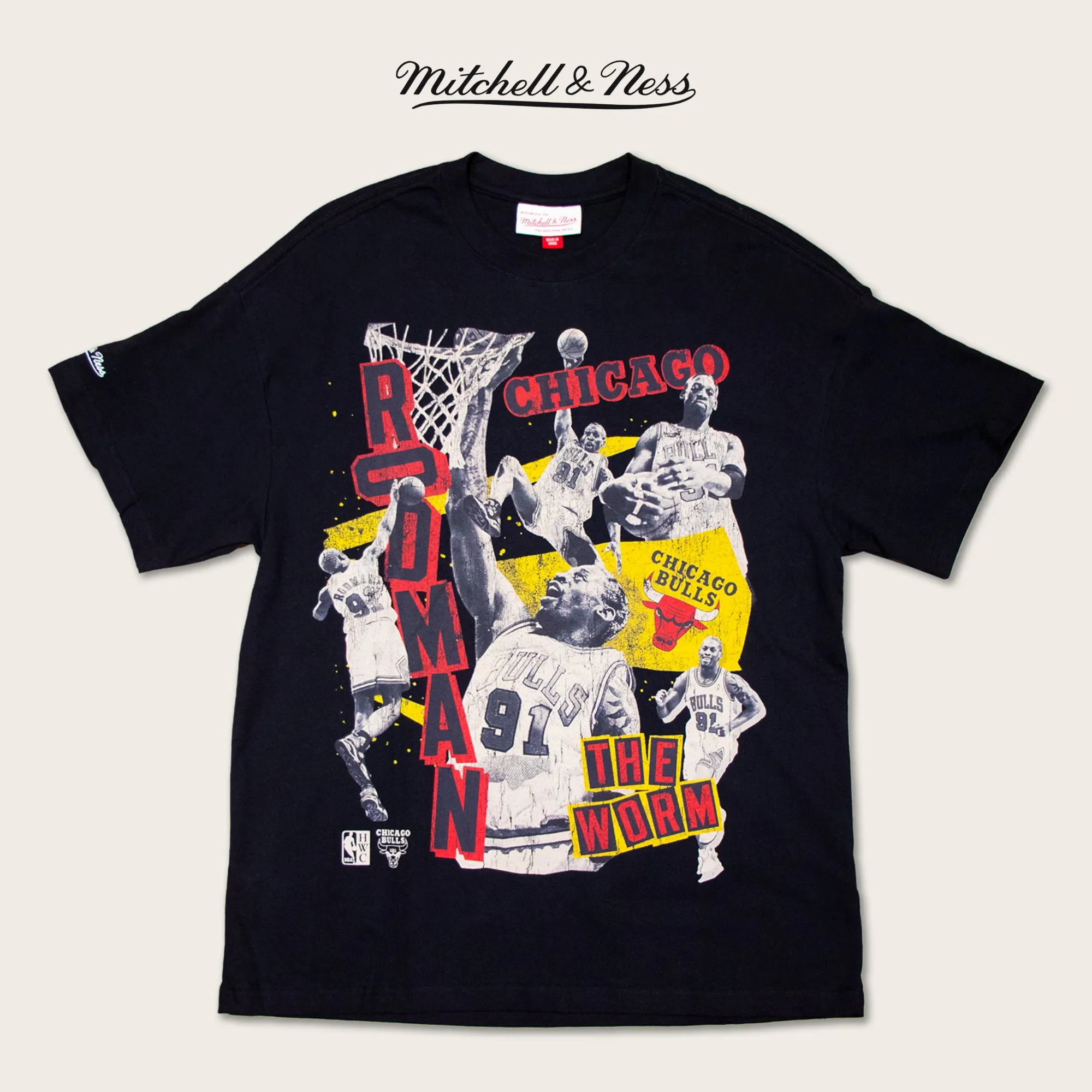 Rush Ready Dry Performance Mitchell & Ness Dennis Rodman Abstract Player Tee