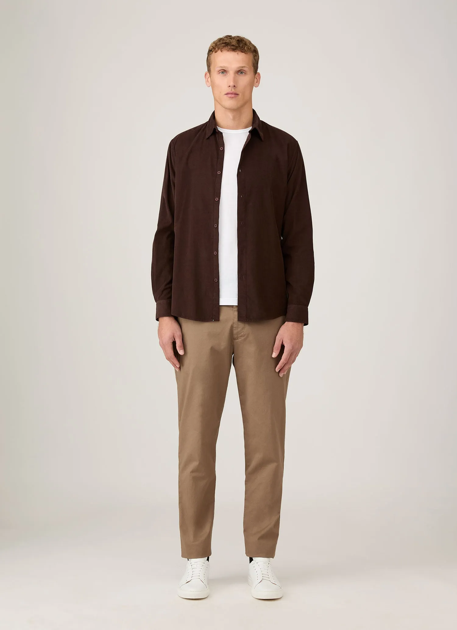 Men's Regular Fit Chino in Dark Stone Athletic Fit