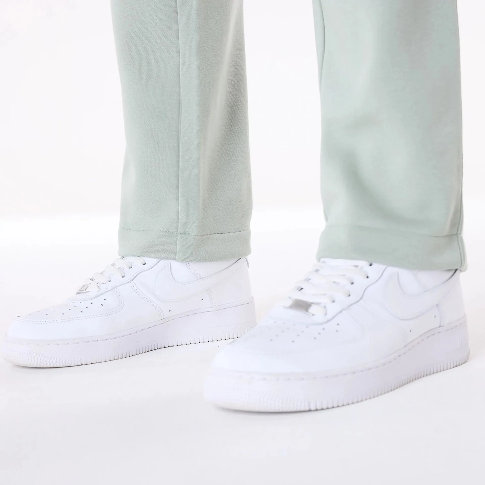 Rubberized Hem Flexible Material NEW ERA Straight Leg Pastel Green Joggers