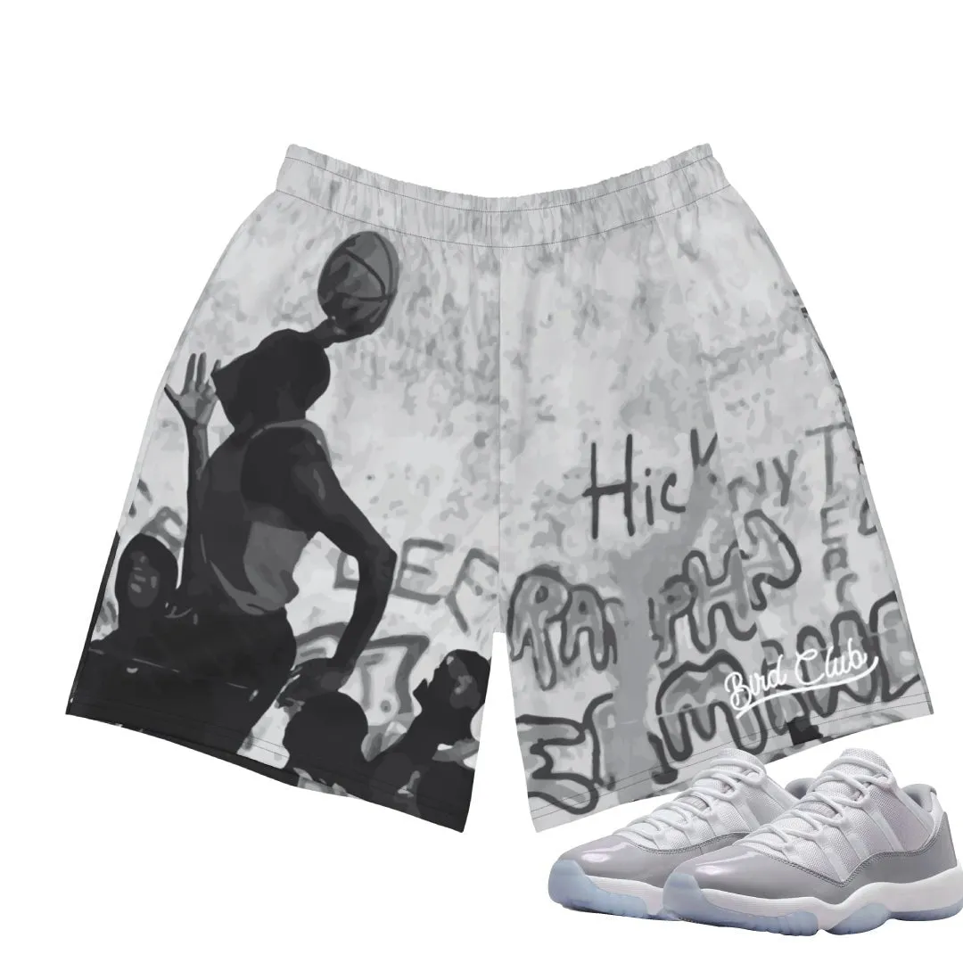 Retro 11 Low Cement Grey "Playground" Shorts Sport Style