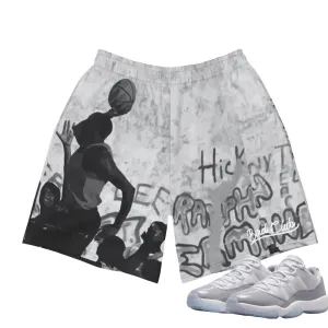 Travel Ready Retro 11 Low Cement Grey "Playground" Shorts