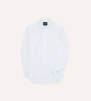 Soft Wearable White Cotton Long Point Collar Dinner Shirt