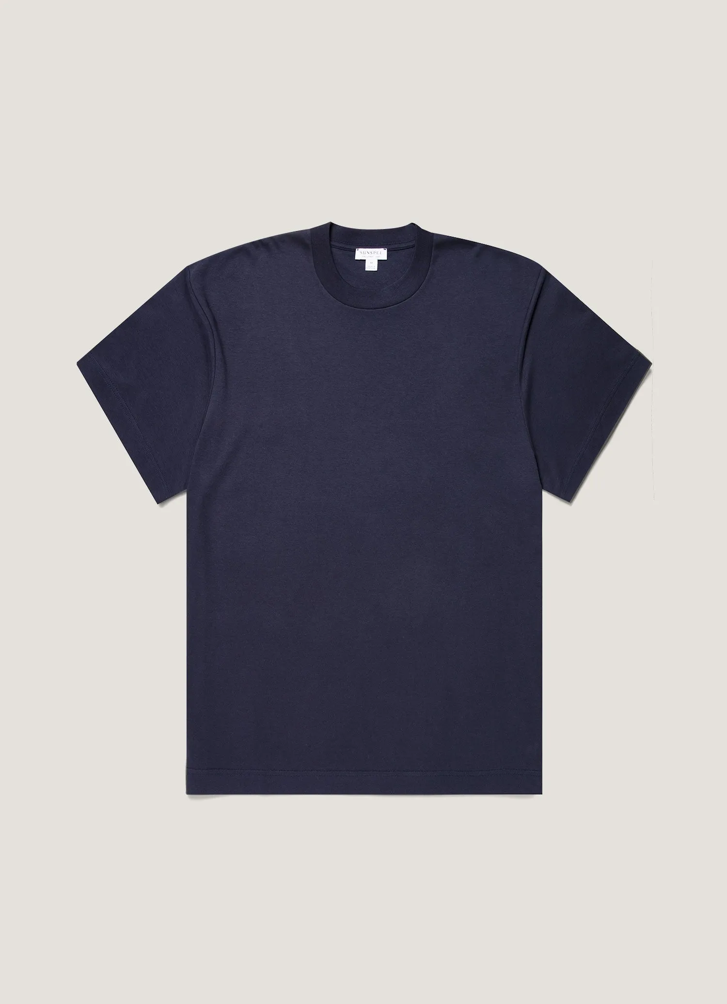 Smart Casual Look Men's Oversized Heavyweight T-shirt in Navy