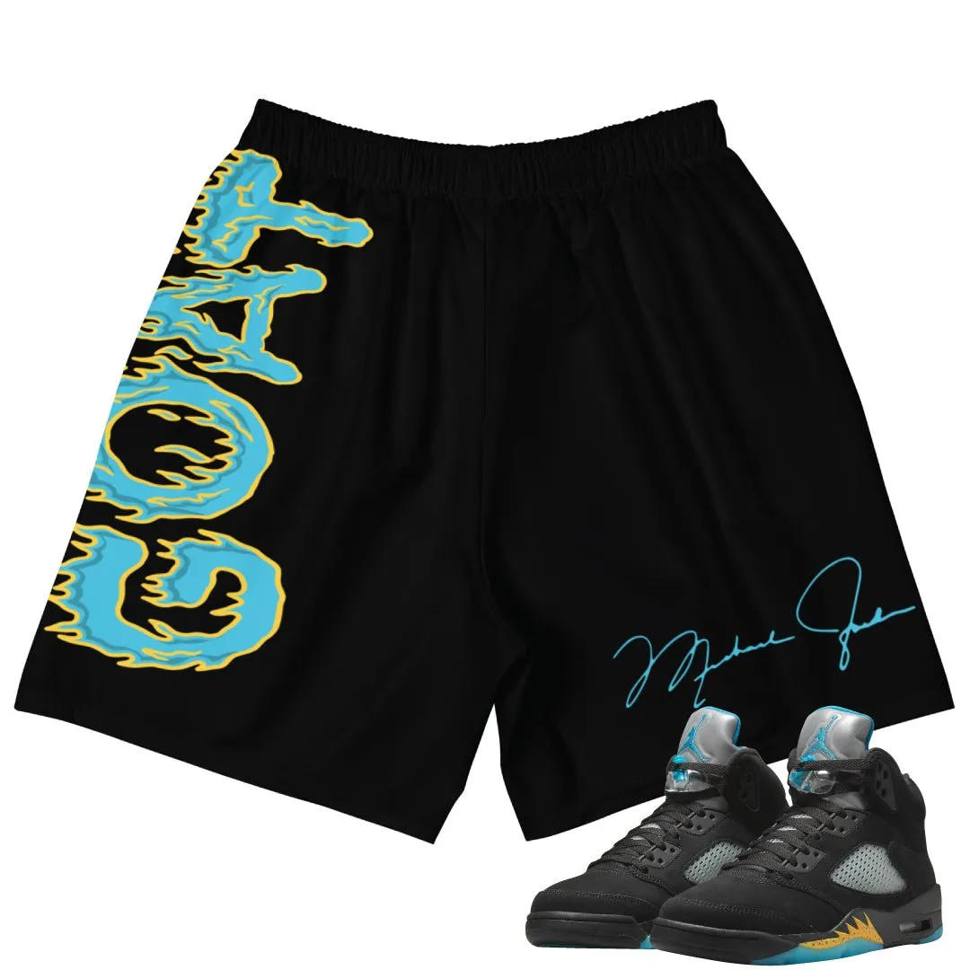 Street Ready Linen shorts Retro 5 Aqua "First Love" Shorts