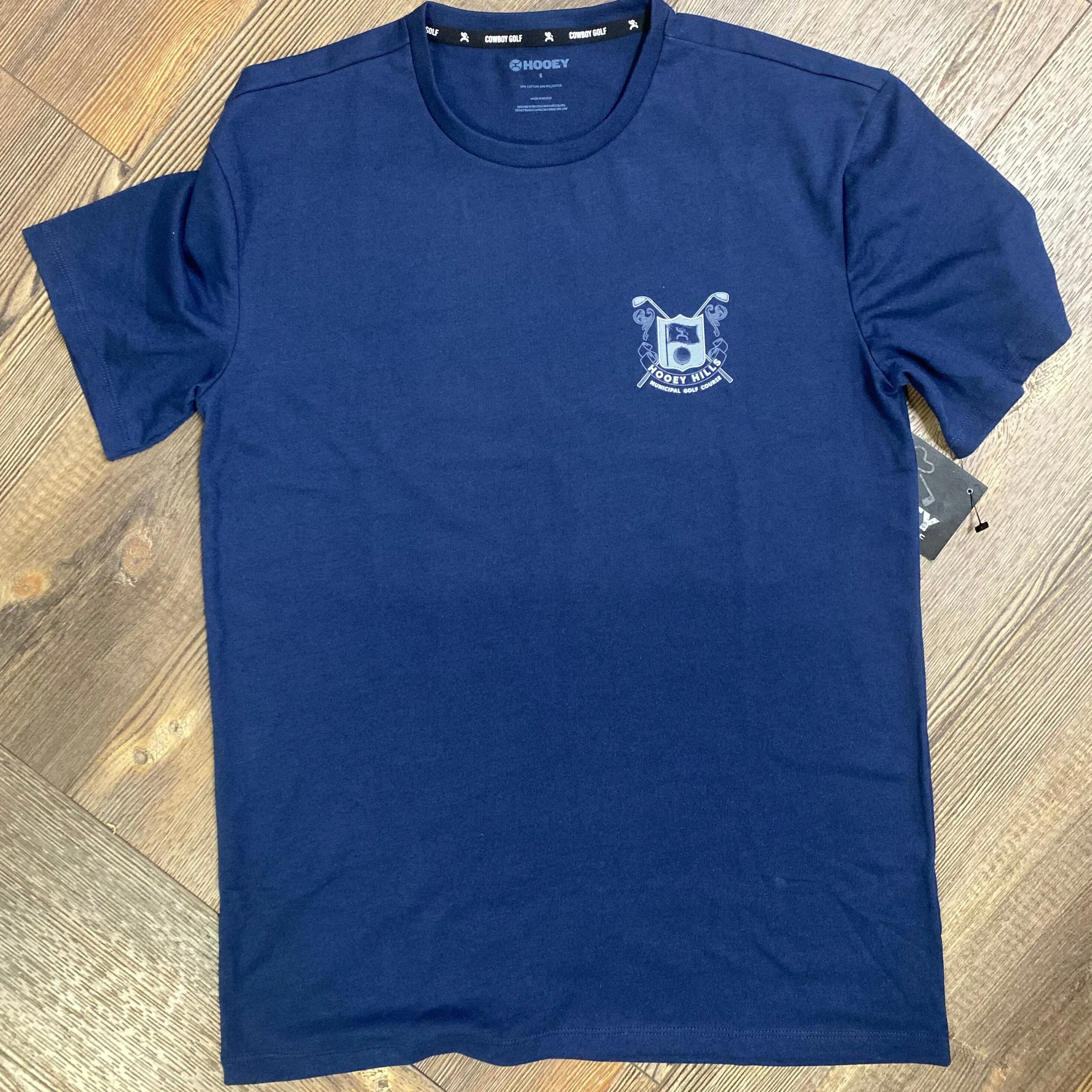 Hooey Men's Club House Tee in Navy SoftenedTexturedWeave Light and Soft