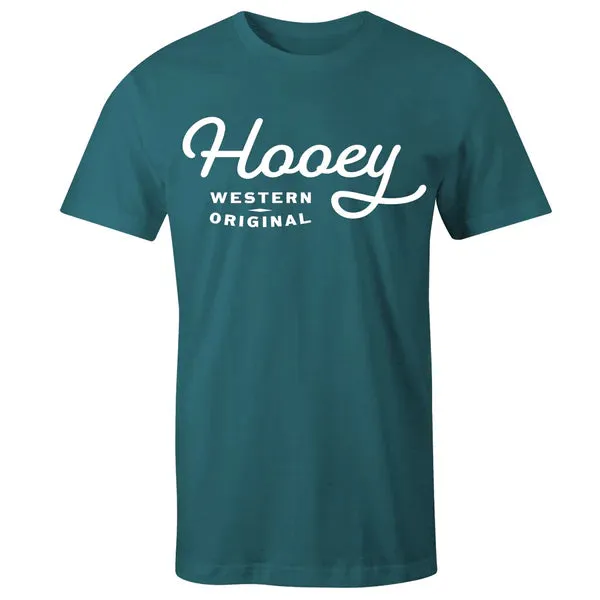 Outdoor Light Hooey Men's OG Logo Tee in Teal Heather