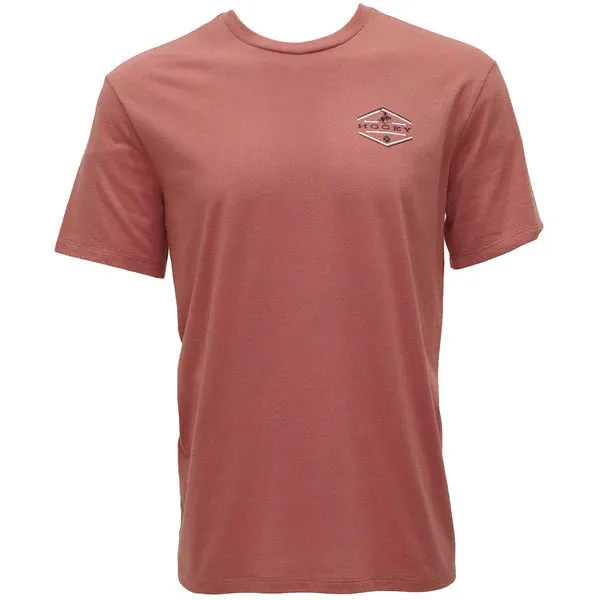 Hooey Men's "Hooey Mountains" Graphic Tee in Light Mahogany Minimal Look