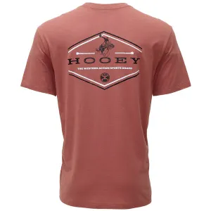 Hooey Men's "Hooey Mountains" Graphic Tee in Light Mahogany Durable Wear Cool Comfort