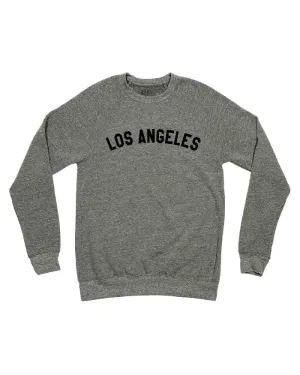 Los Angeles Basics Crewneck Sweatshirt - Heather Grey Muscular Fit Sports Style