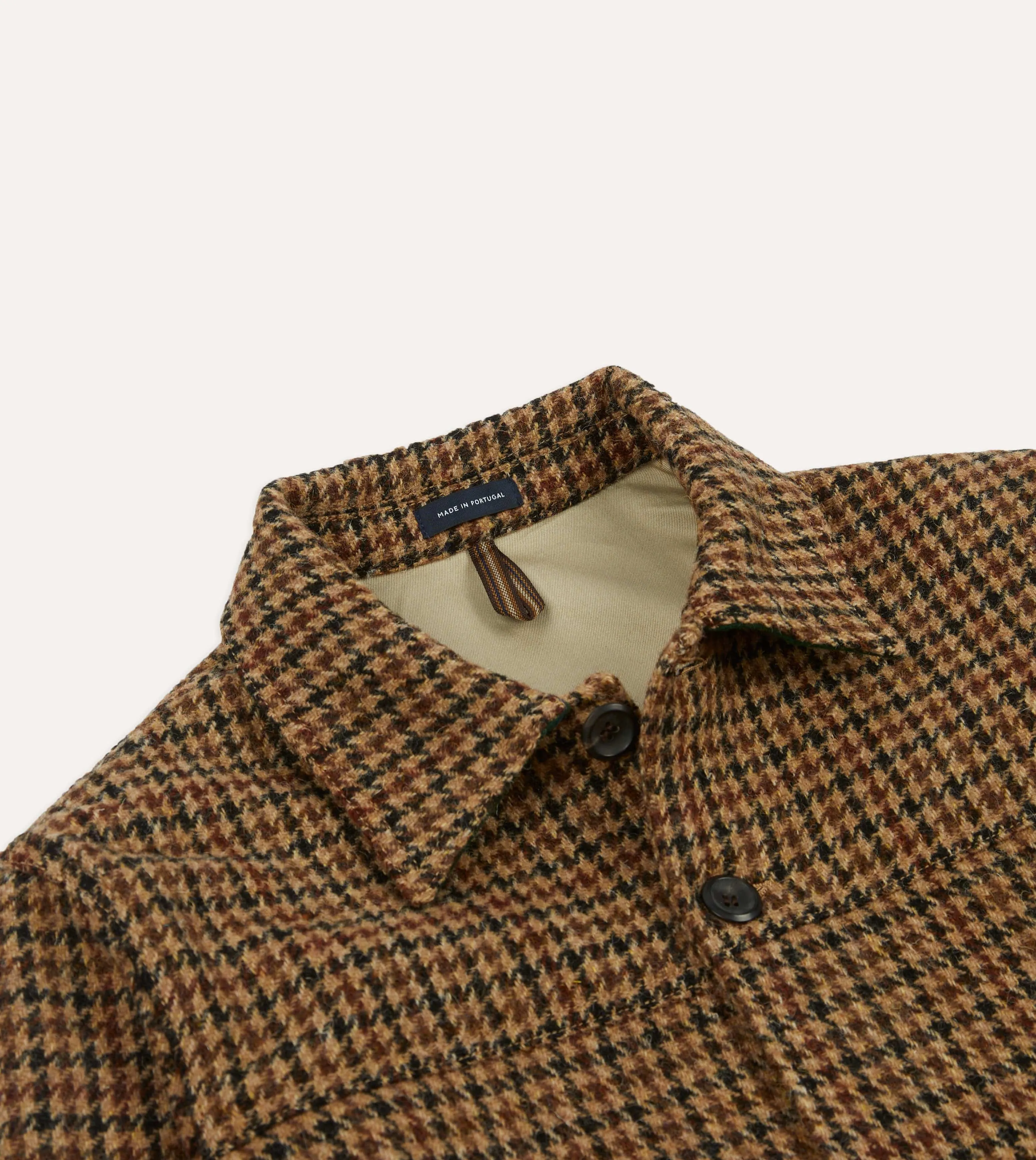 SoftshellMaterial Noise Free Zippers Houndstooth Check Harris Tweed Donkey Jacket