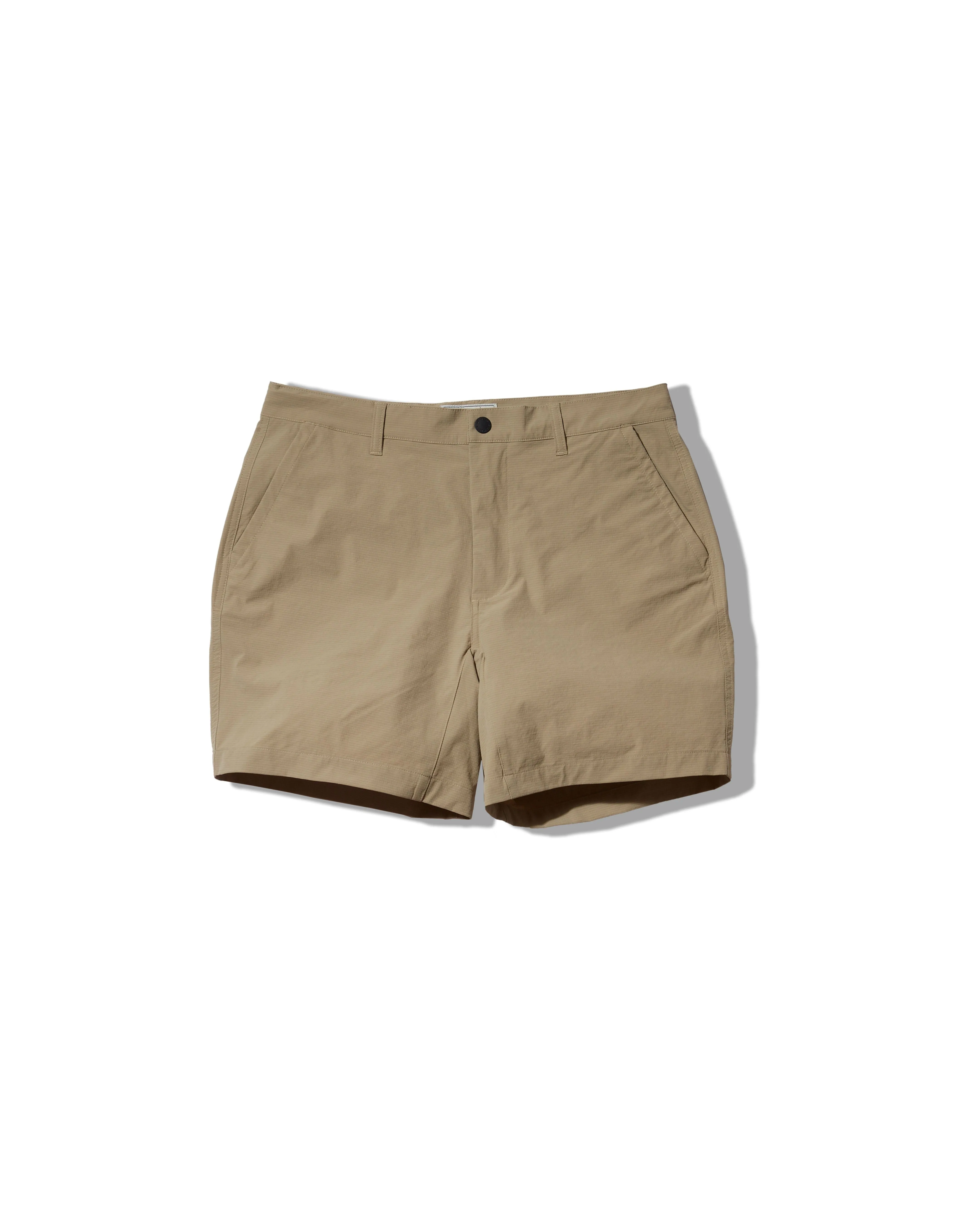 Cozy Comfort Fit Flexible Fit Hybrid Everyday Shorts 7" - Sand