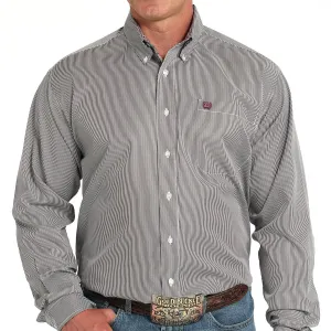 Solid color purity Cinch Men's Tencel? L/S Multicolor Striped Button-Down Western Shirt