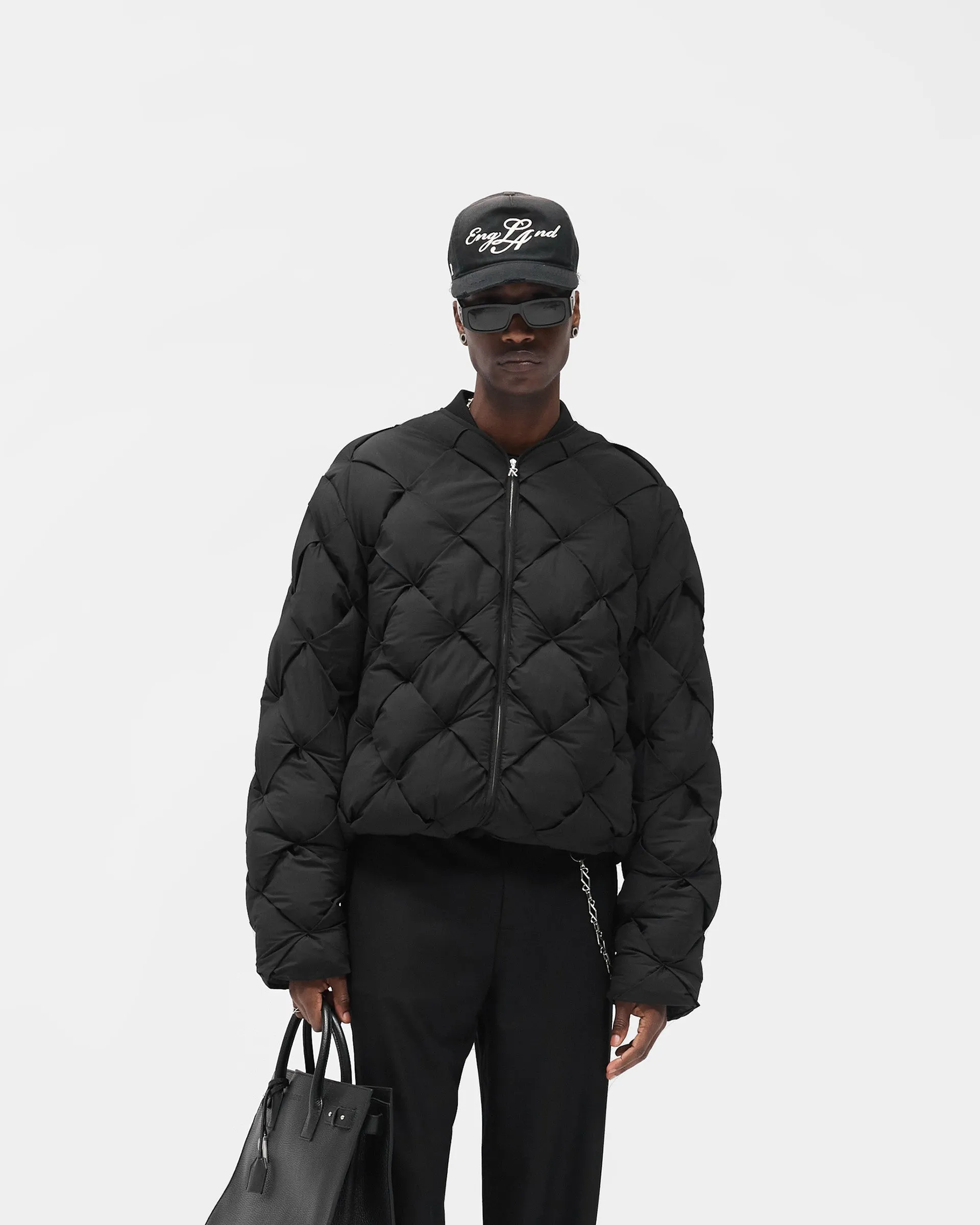 Clean Jacket Detail Warm Layer Option Pillow Puffer - Jet Black