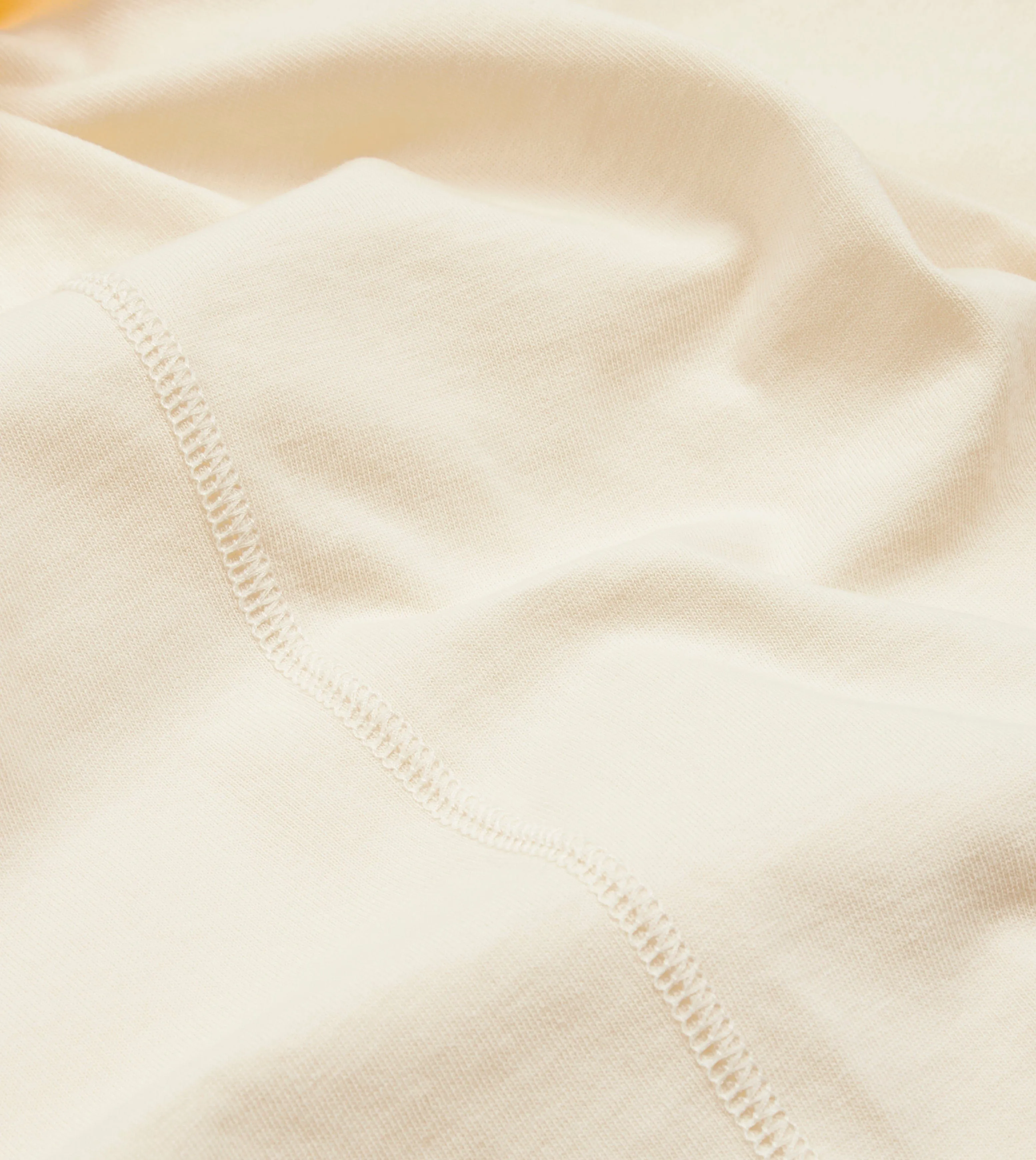 Antique White Cotton Crew Neck Hiking T-Shirt Chic and Cozy