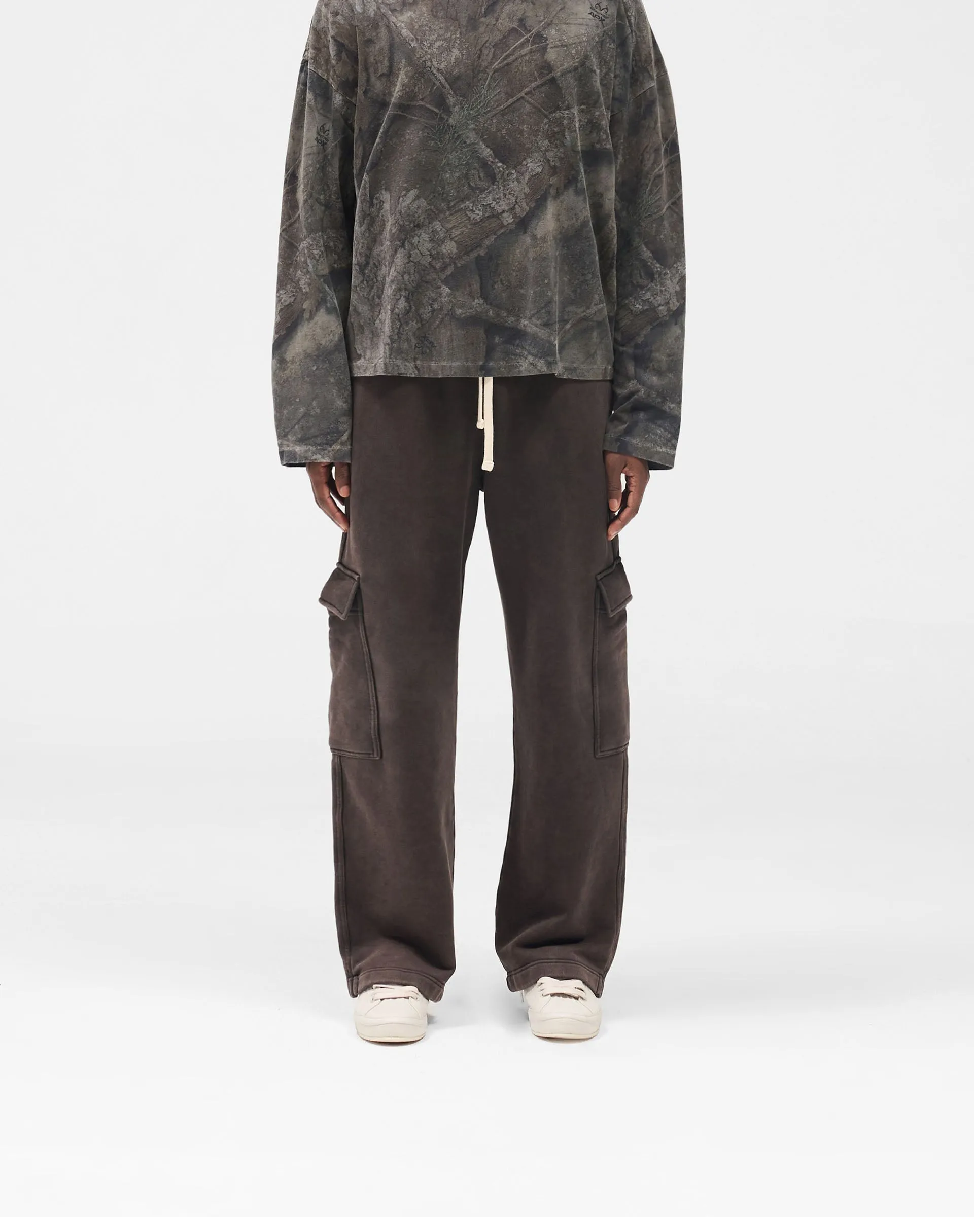 Initial Cargo Sweatpants - Coffee Anti Pilling Versatile Comfort