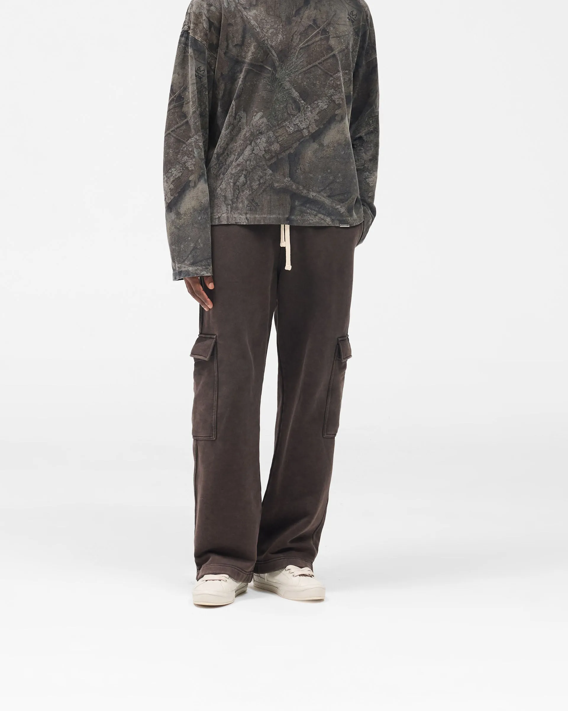 EcoFriendlyBlend Initial Cargo Sweatpants - Coffee