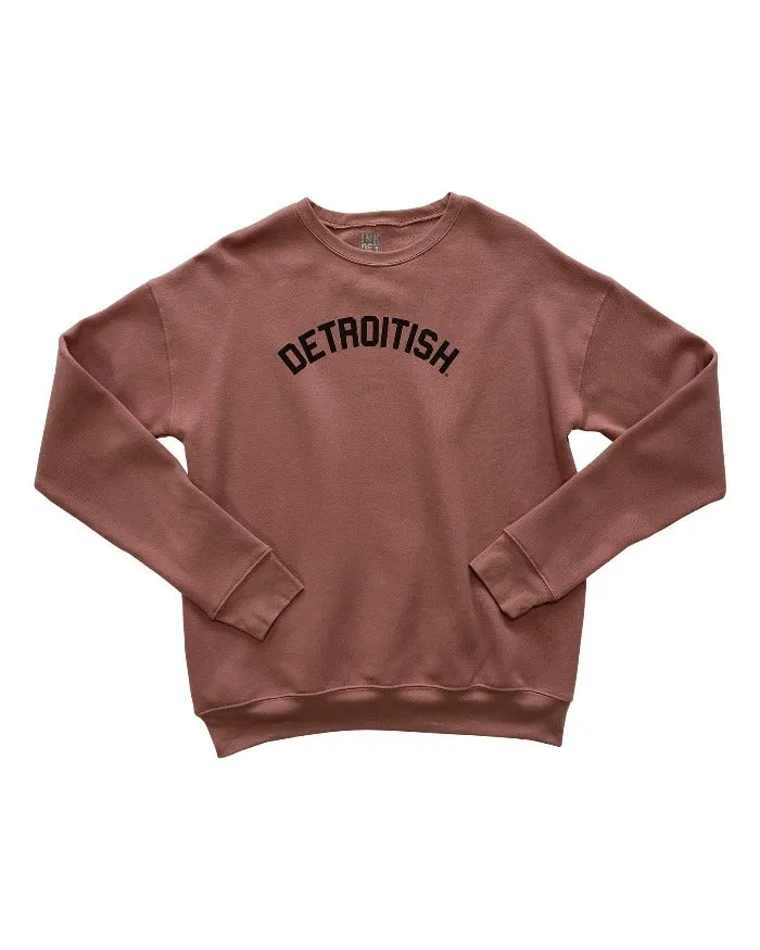 Urban Bold perfect for anniversaries Ink Detroit Detroitish Crewneck Sweatshirt - Mauve