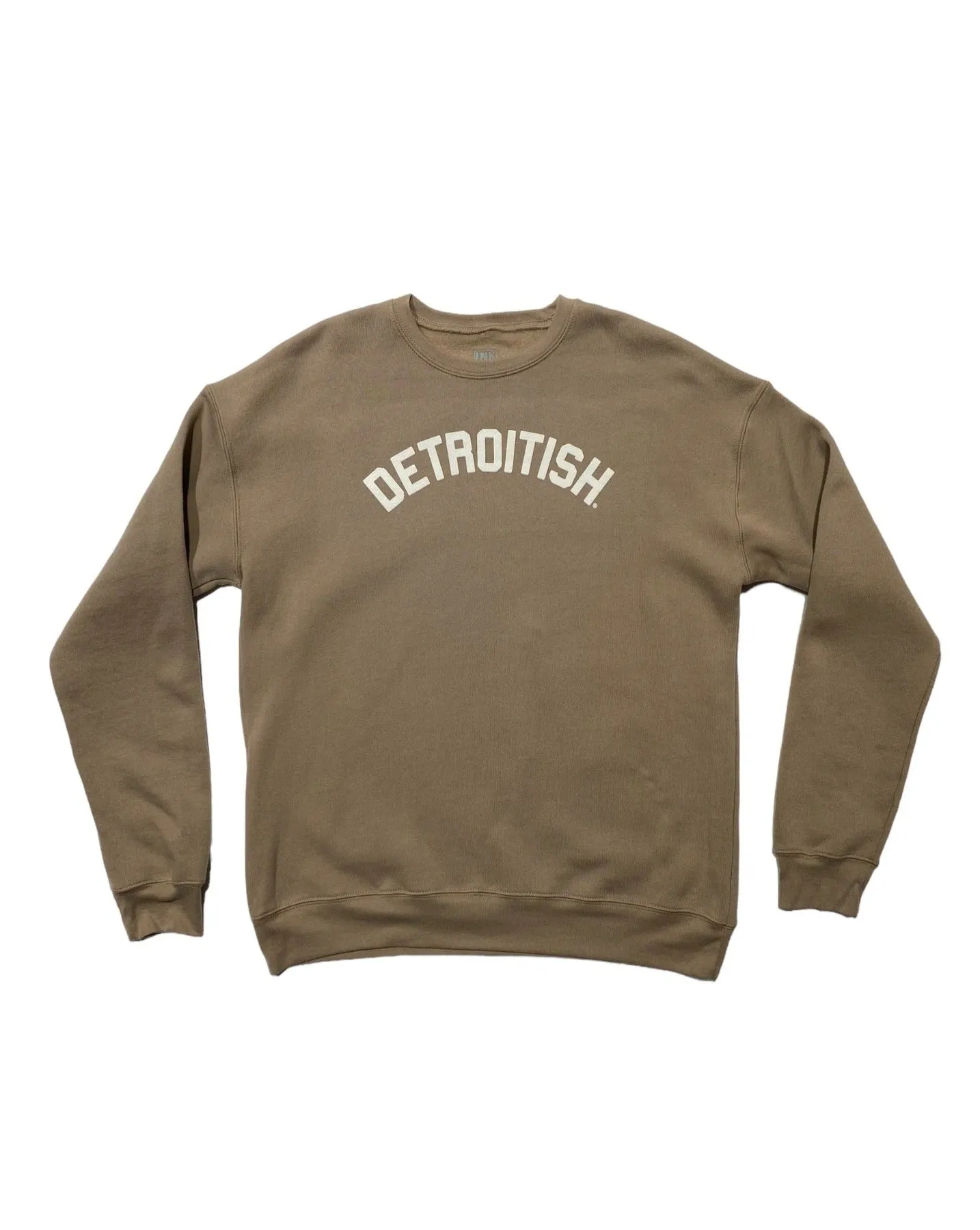 Ink Detroit Detroitish Crewneck Sweatshirt - Tan Bright Hue Anti-pilling