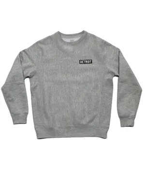 Cold Weather Look Ink Detroit Heavyweight Crewneck Sweatshirt - Athletic Grey
