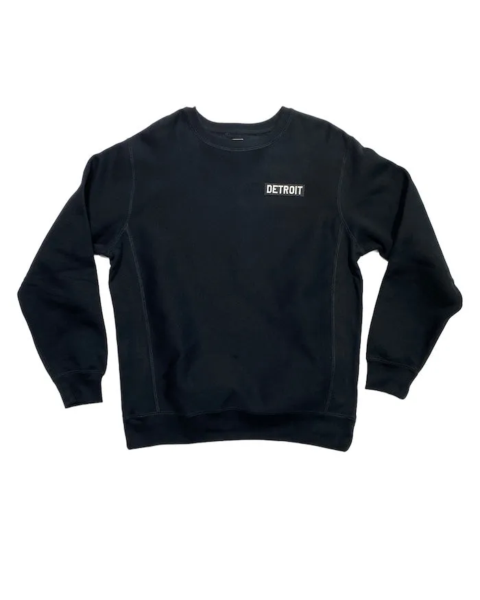 absorbent Ink Detroit Heavyweight Crewneck Sweatshirt - Black