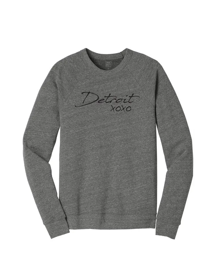 Ink Detroit XOXO Crewneck Sweatshirt - Heather Grey Streetwear Basics