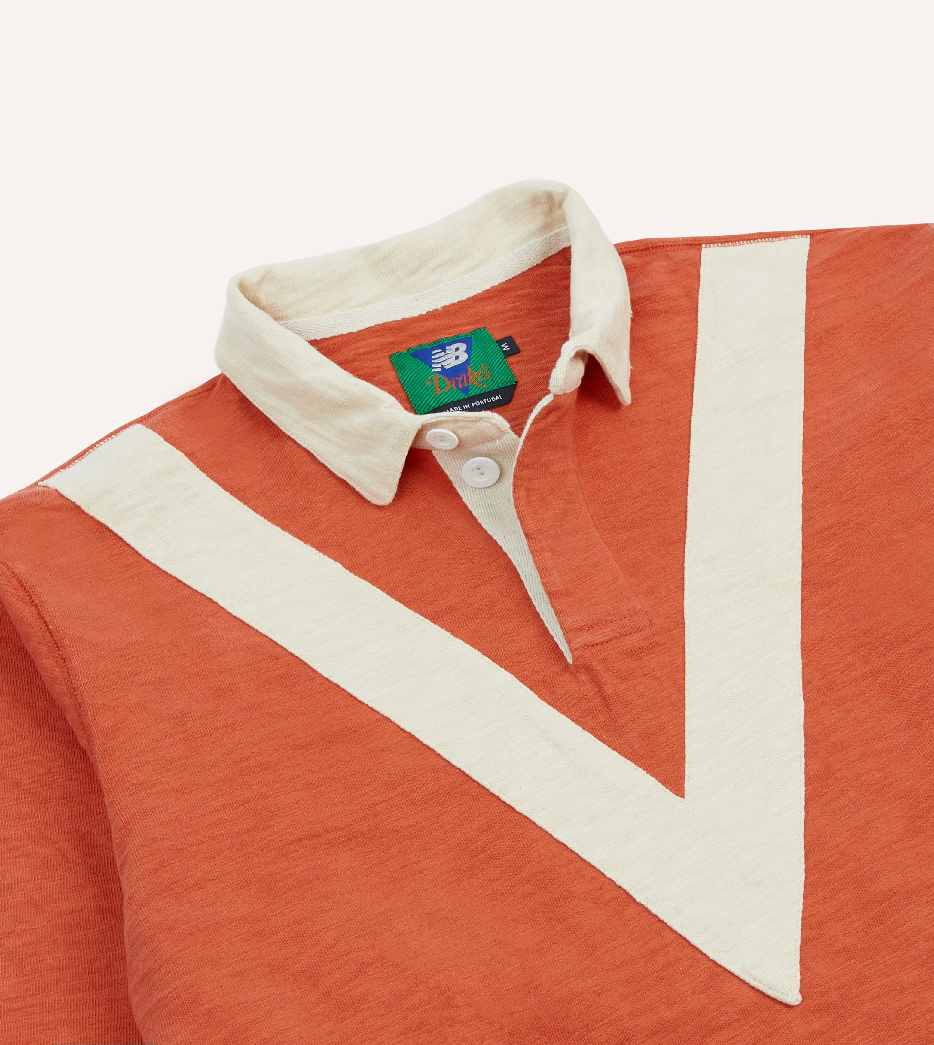 Drake??s and New Balance '77 Flam?? Rugby Shirt funky Cross Grain Knit