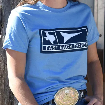 Street Ready Fast Back Men's Block Logo T-Shirt in Malibu Blue