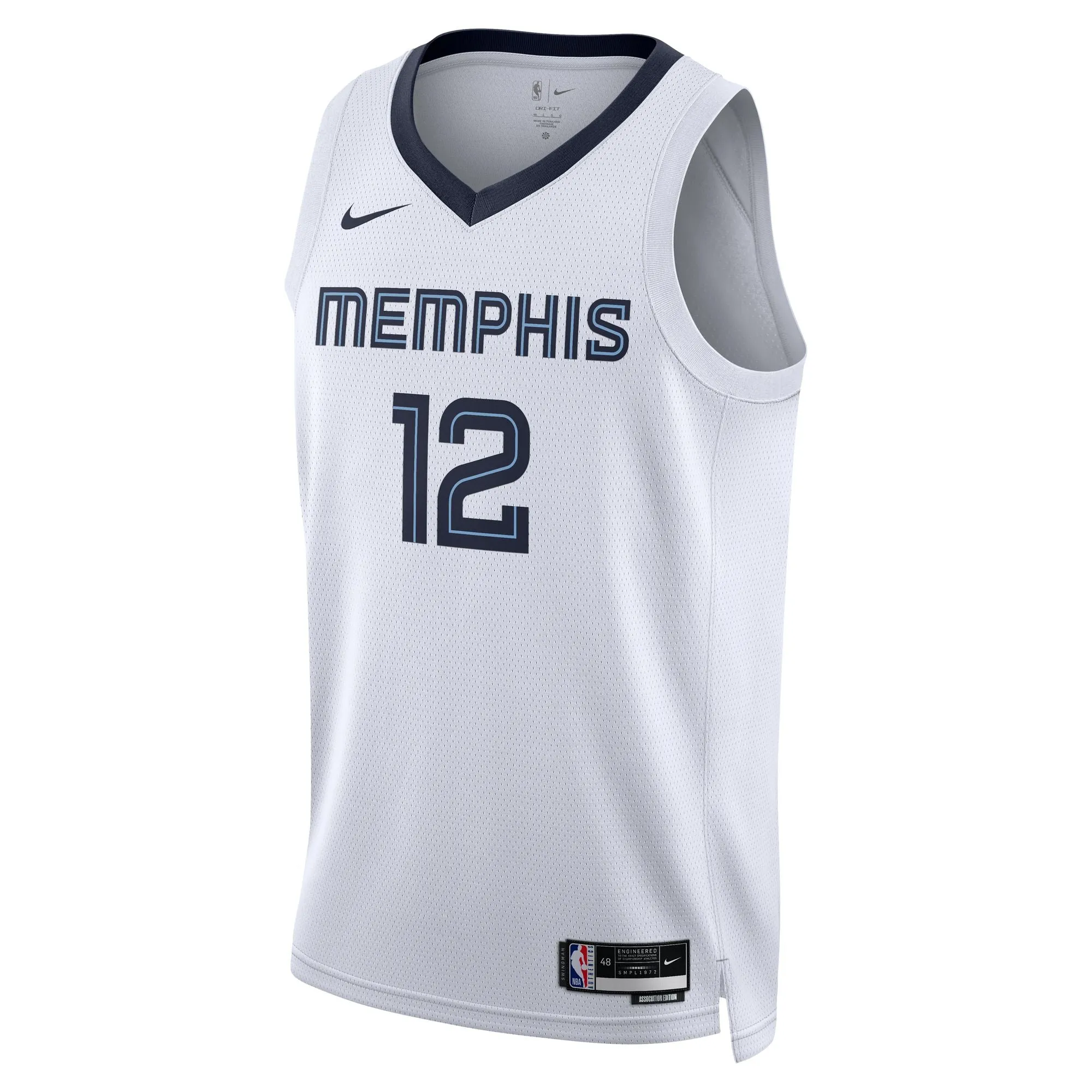 Ja Morant Memphis Grizzlies Association Edition 2022/23 Nike Dri-FIT NBA Swingman Jersey Non Slip Collar Directional Vent Patterns