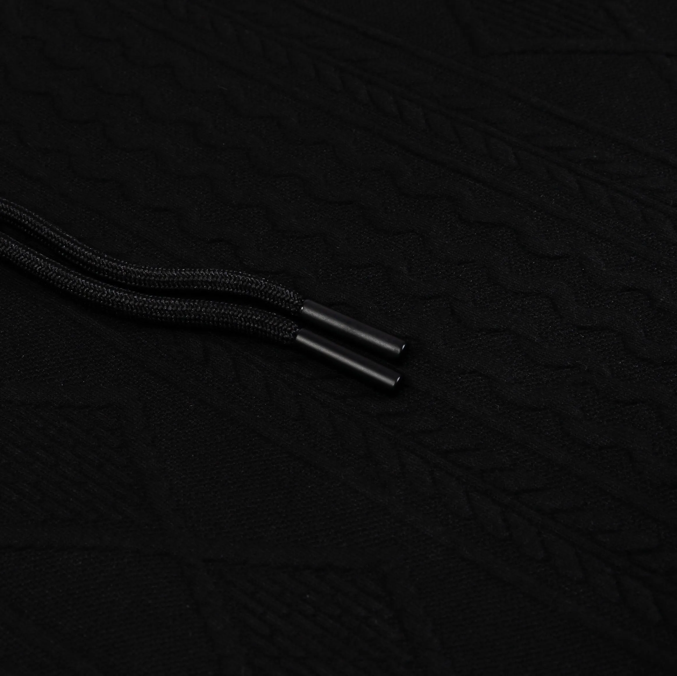 Ombre Cozy Protection Jacquard Knit Pullover Mens Hoodie (Black)