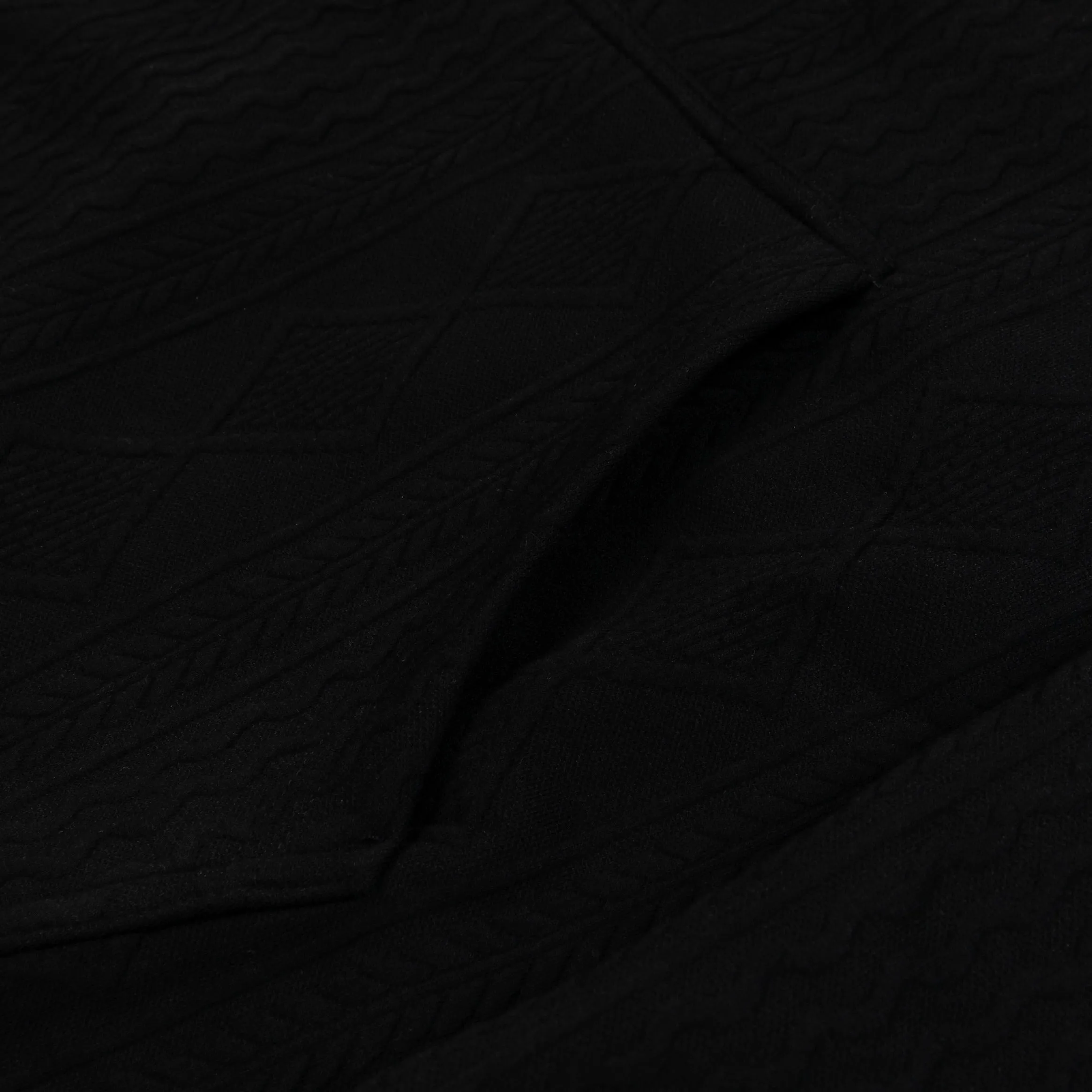 Jacquard Knit Pullover Mens Hoodie (Black) product bead charm zippered