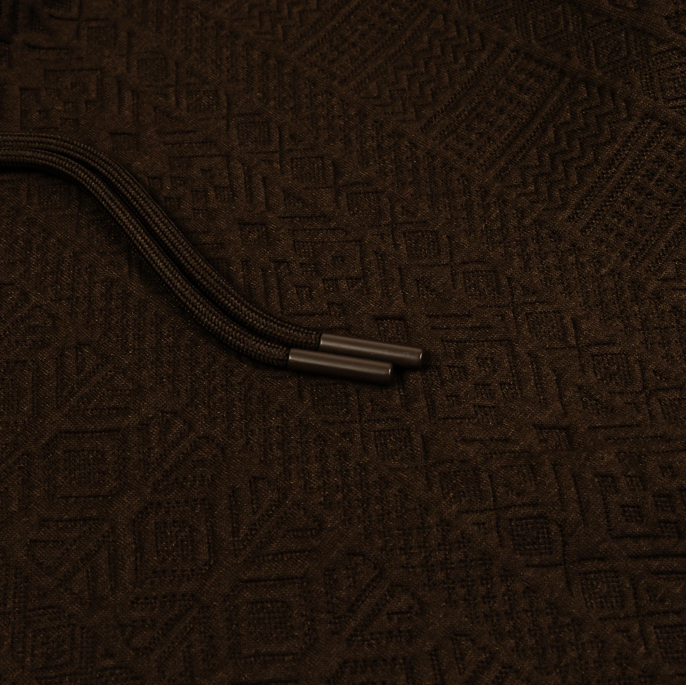 Cold-Weather Wear Jacquard Knit Pullover Mens Hoodie (Brown)