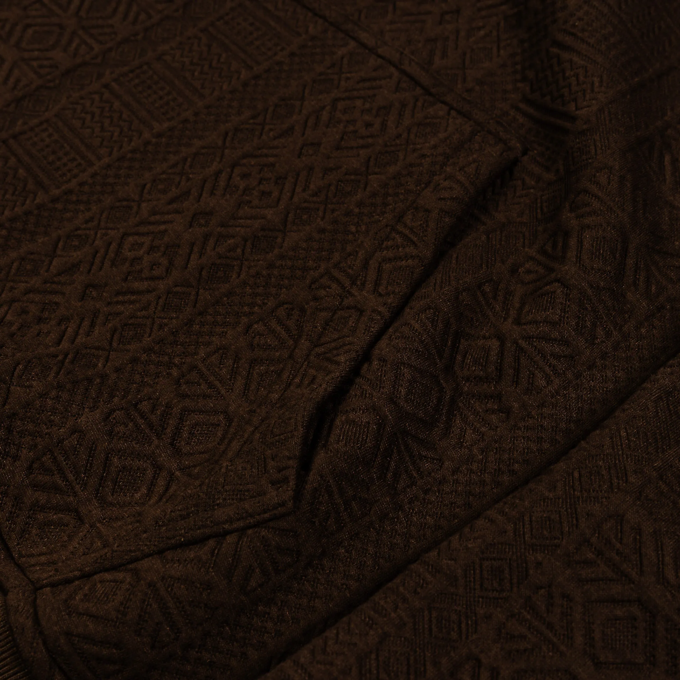 product discount Jacquard Knit Pullover Mens Hoodie (Brown)