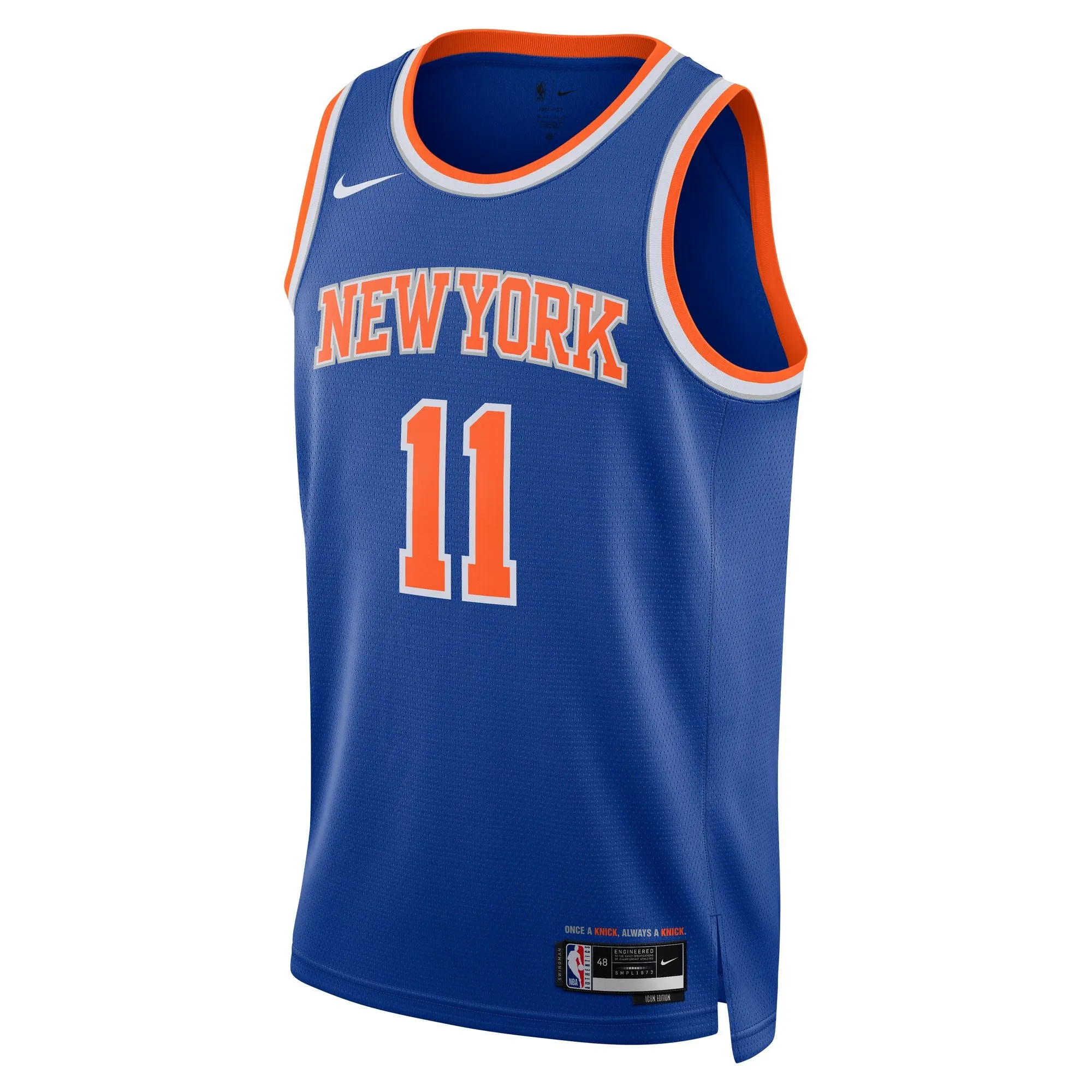 Strong Fabric Jalen Brunson New York Knicks Icon Edition 2022/23 Men's Nike Dri-FIT NBA Swingman Jersey