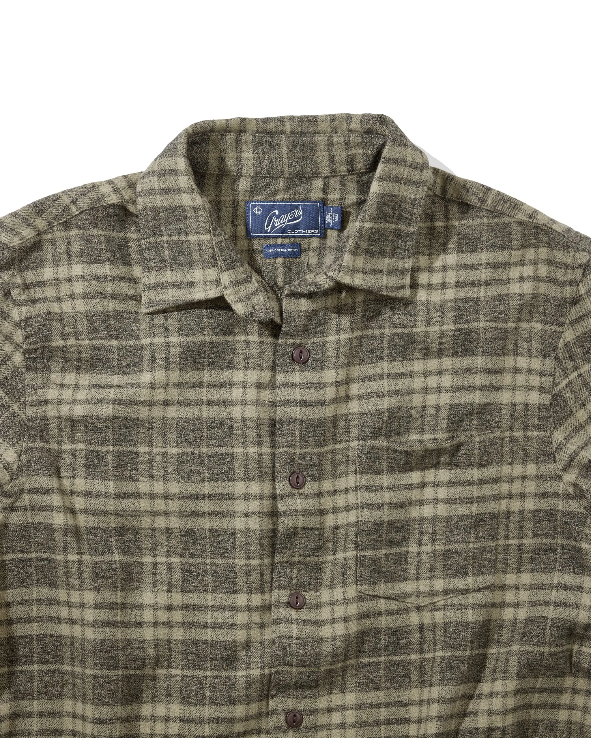 AllDay Comfort Cozy Touch Jaspe Midweight Flannel - Agave Gray