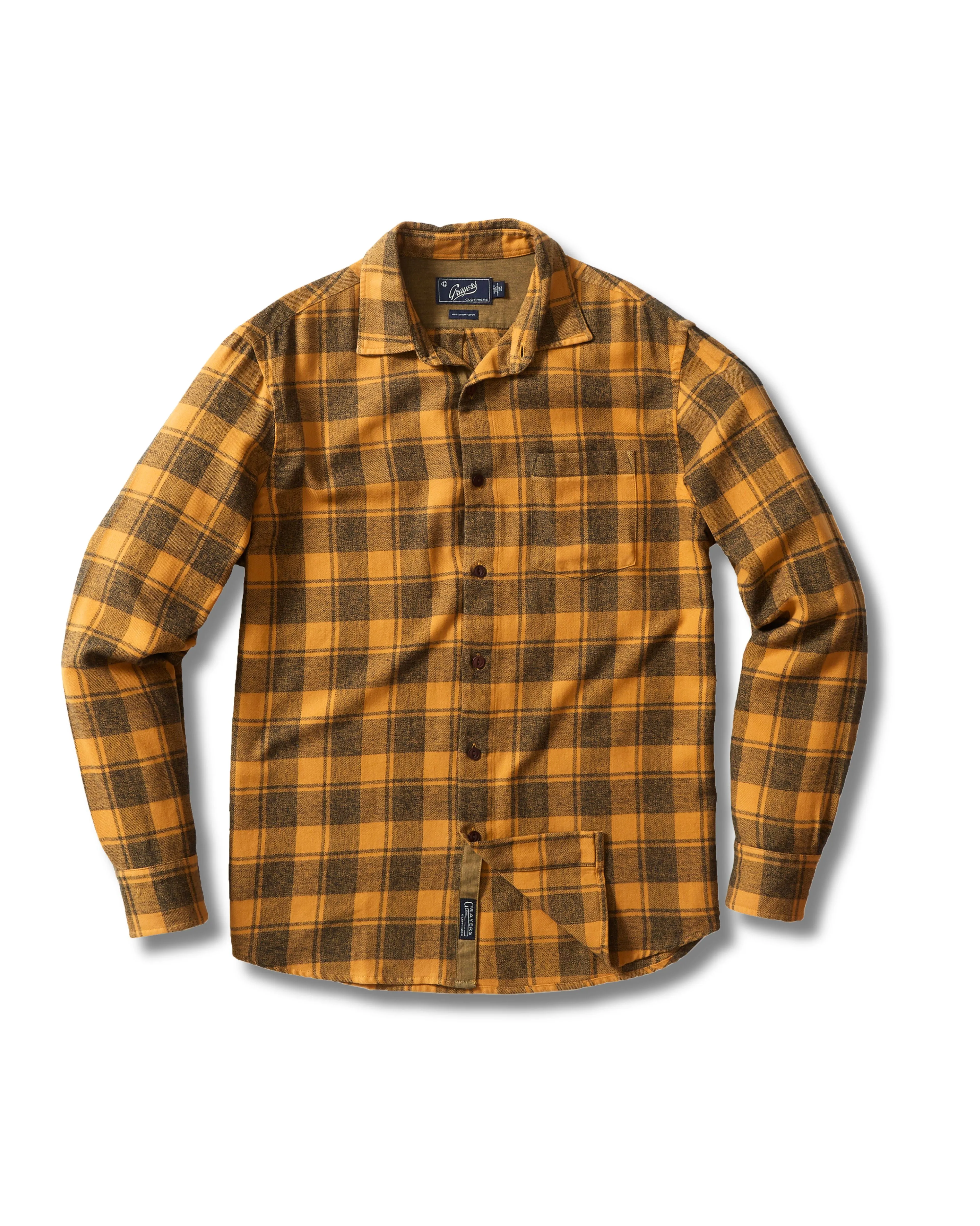Airflow Mesh Panels NoSideSeams Jaspe Midweight Twill - Spruce Yellow Plaid