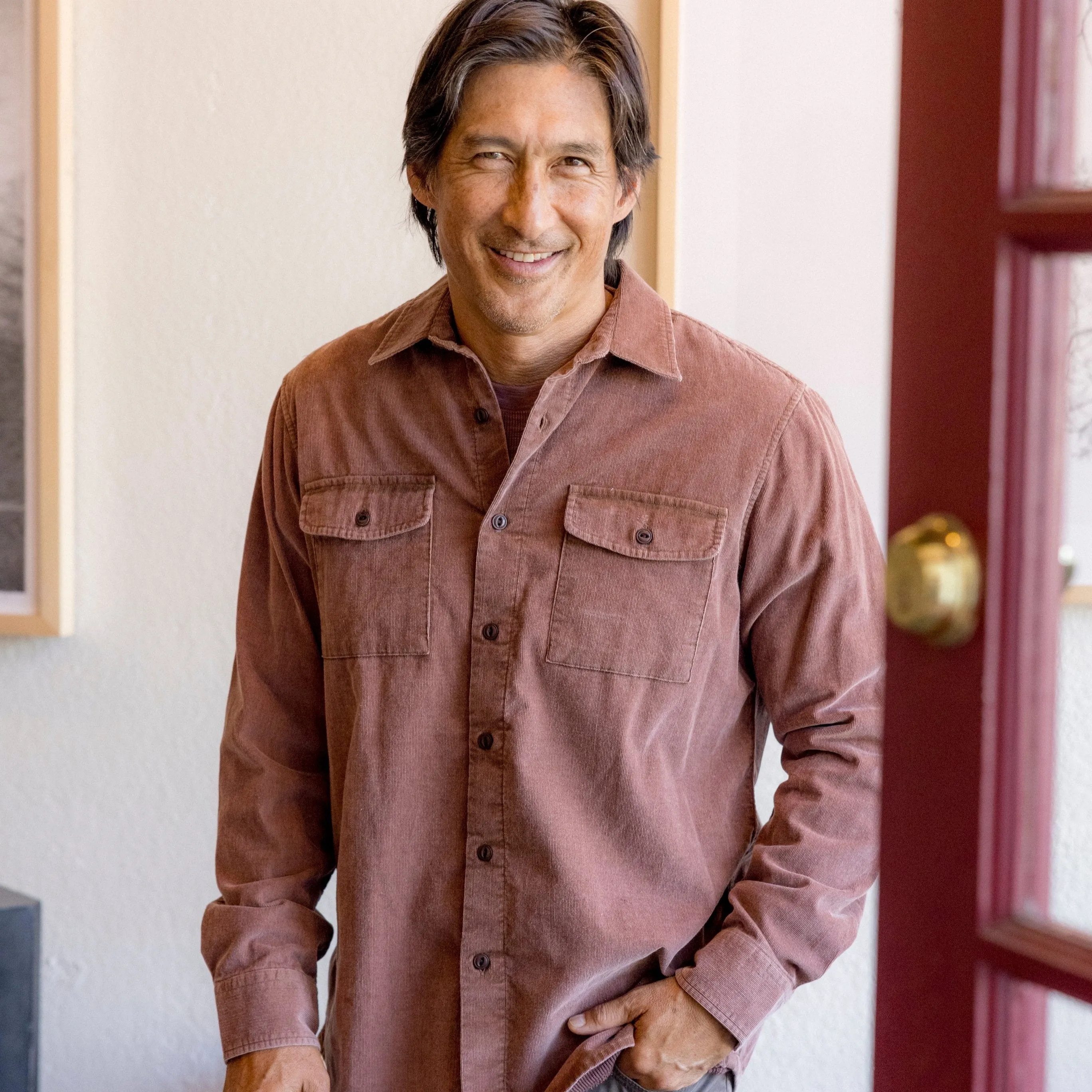 Jeremiah Vintage Garment Dyed Shirt - Root Beer OdorResistant