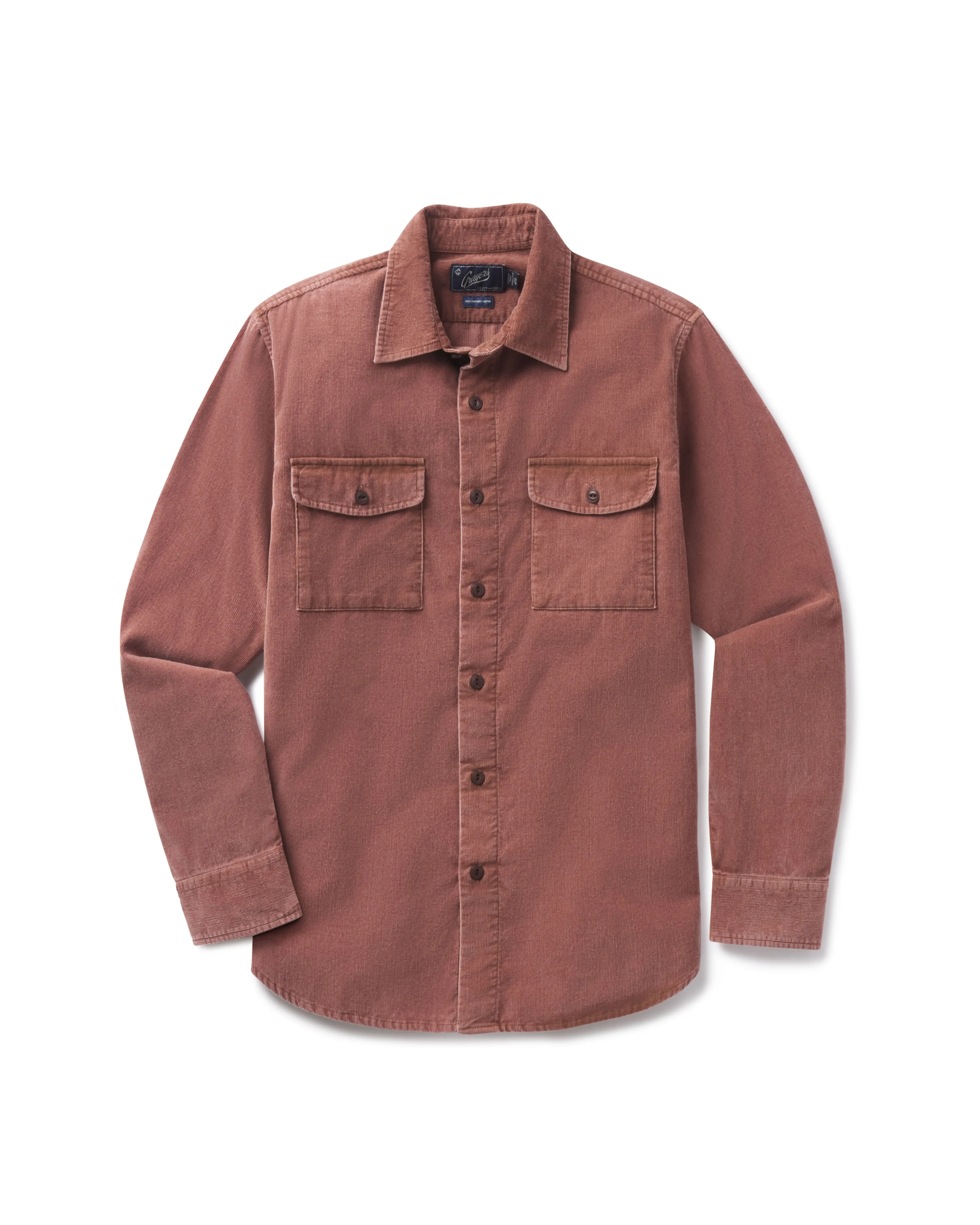 Jeremiah Vintage Garment Dyed Shirt - Root Beer Active Layer