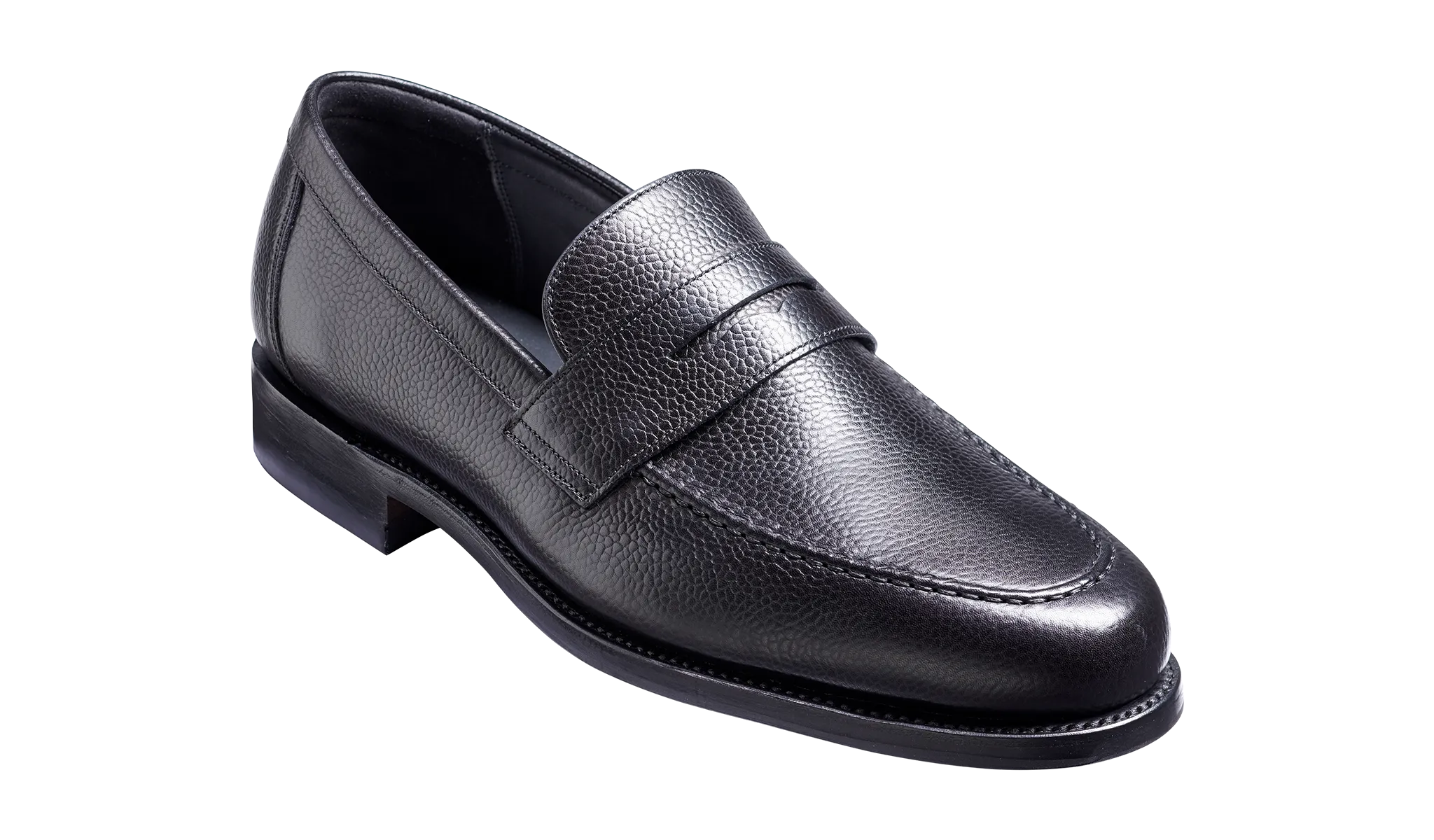 True Pace Jevington - Black Grain Loafer Shoe