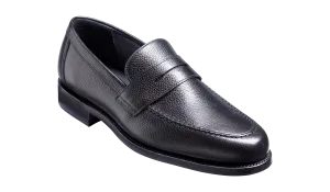 Jevington - Black Grain Loafer Shoe Flexible Cushioning Soft Lane