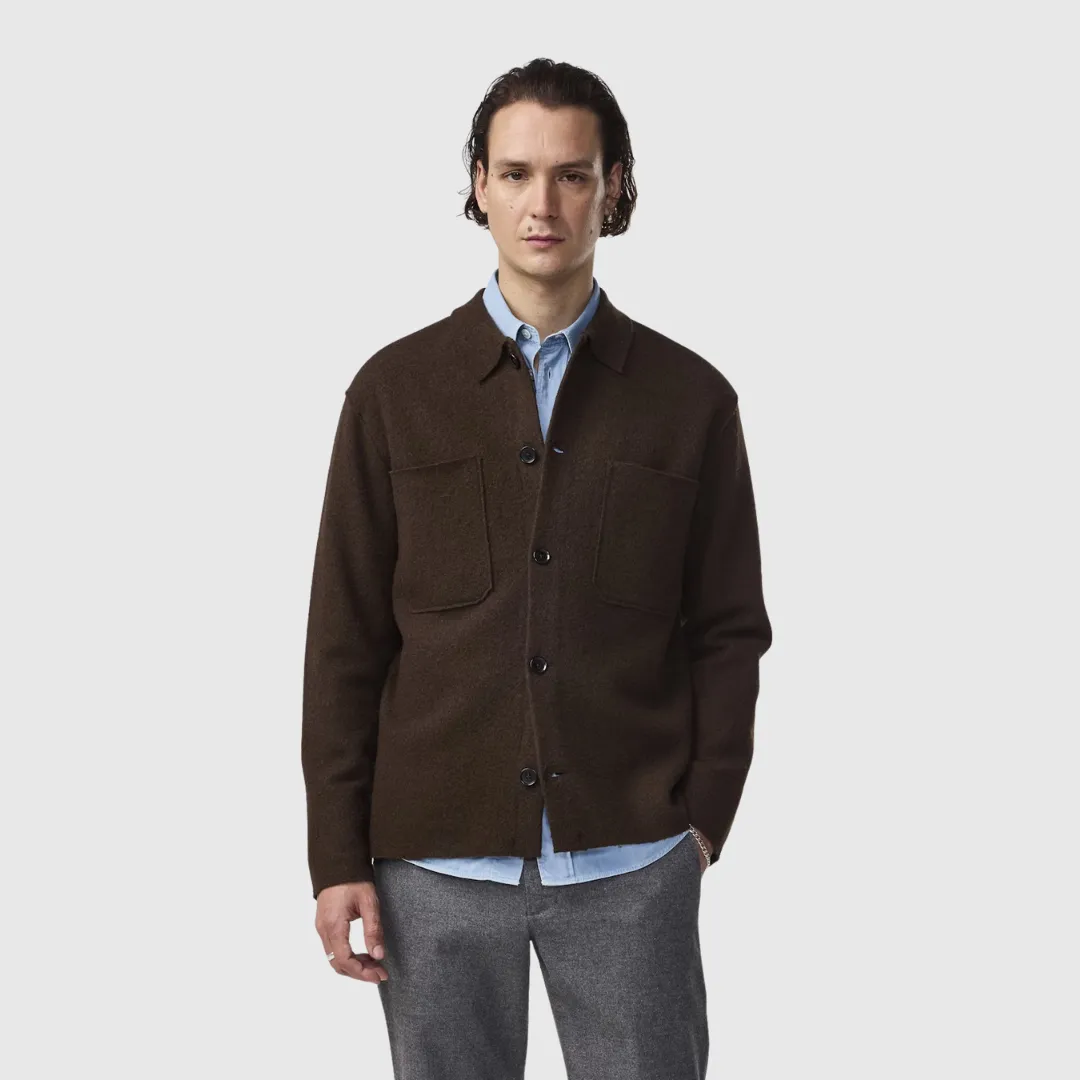 Breathable mesh lining Waterproof Technology Jonas 6398 Boiled Wool Overshirt