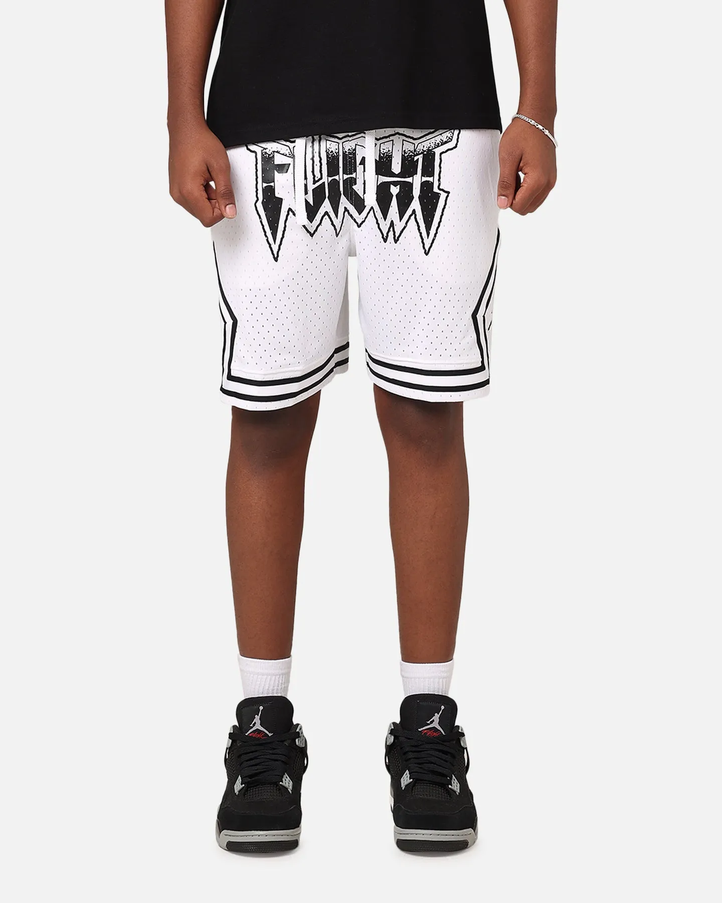 Sleek Stretch Jordan Dri-Fit Diamond Shorts White/Black