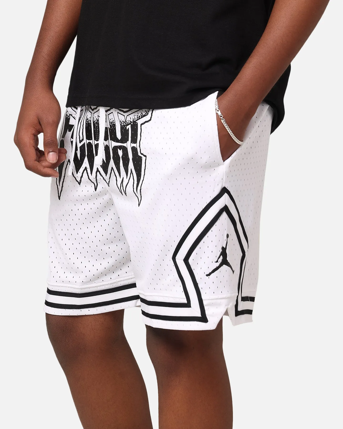 Summer Comfort Jordan Dri-Fit Diamond Shorts White/Black