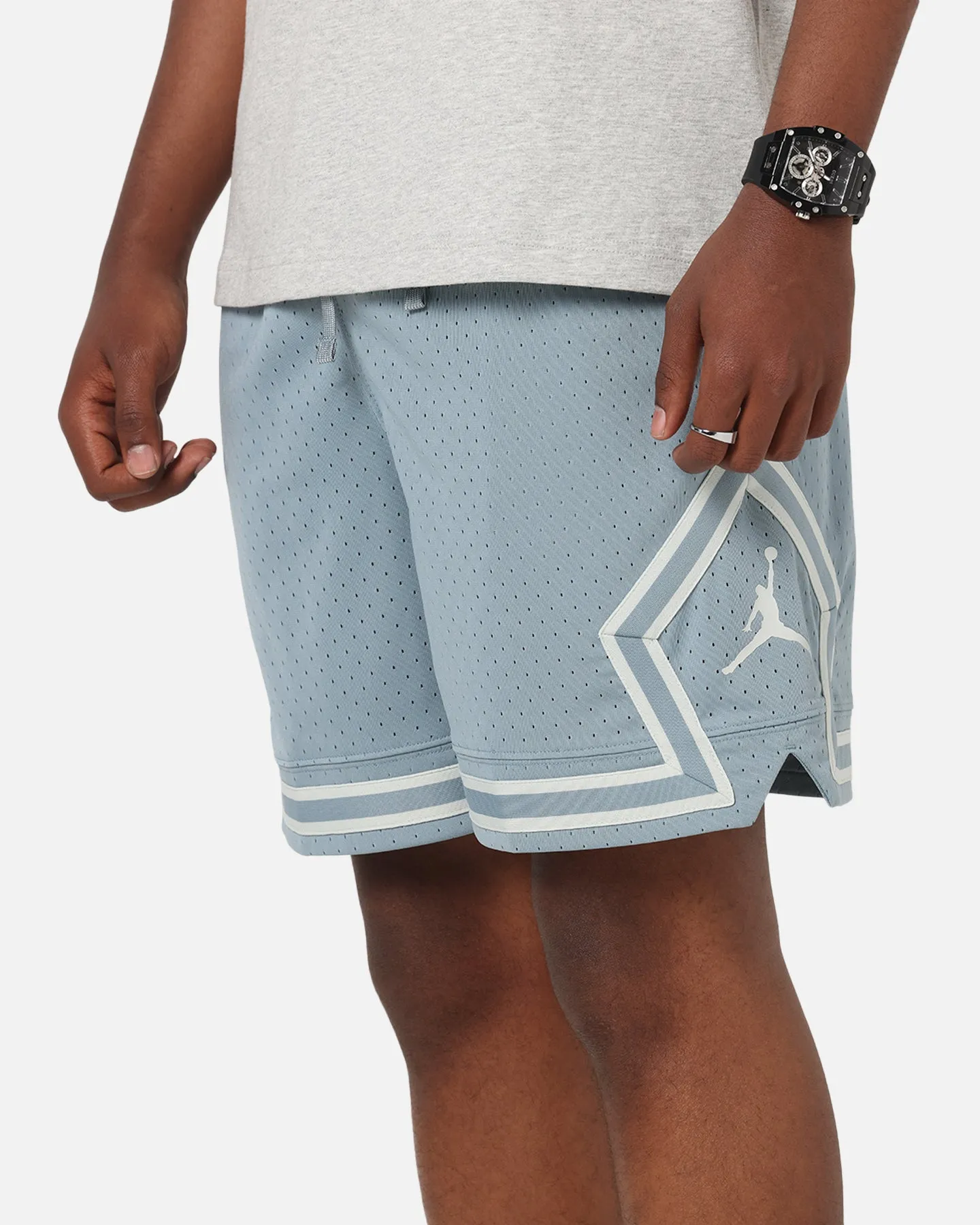 Jordan Dri-FIT Mesh Diamond Shorts Aviator Grey Tagless label